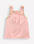 Embroidered Sleeveless Top-Chalk Pink