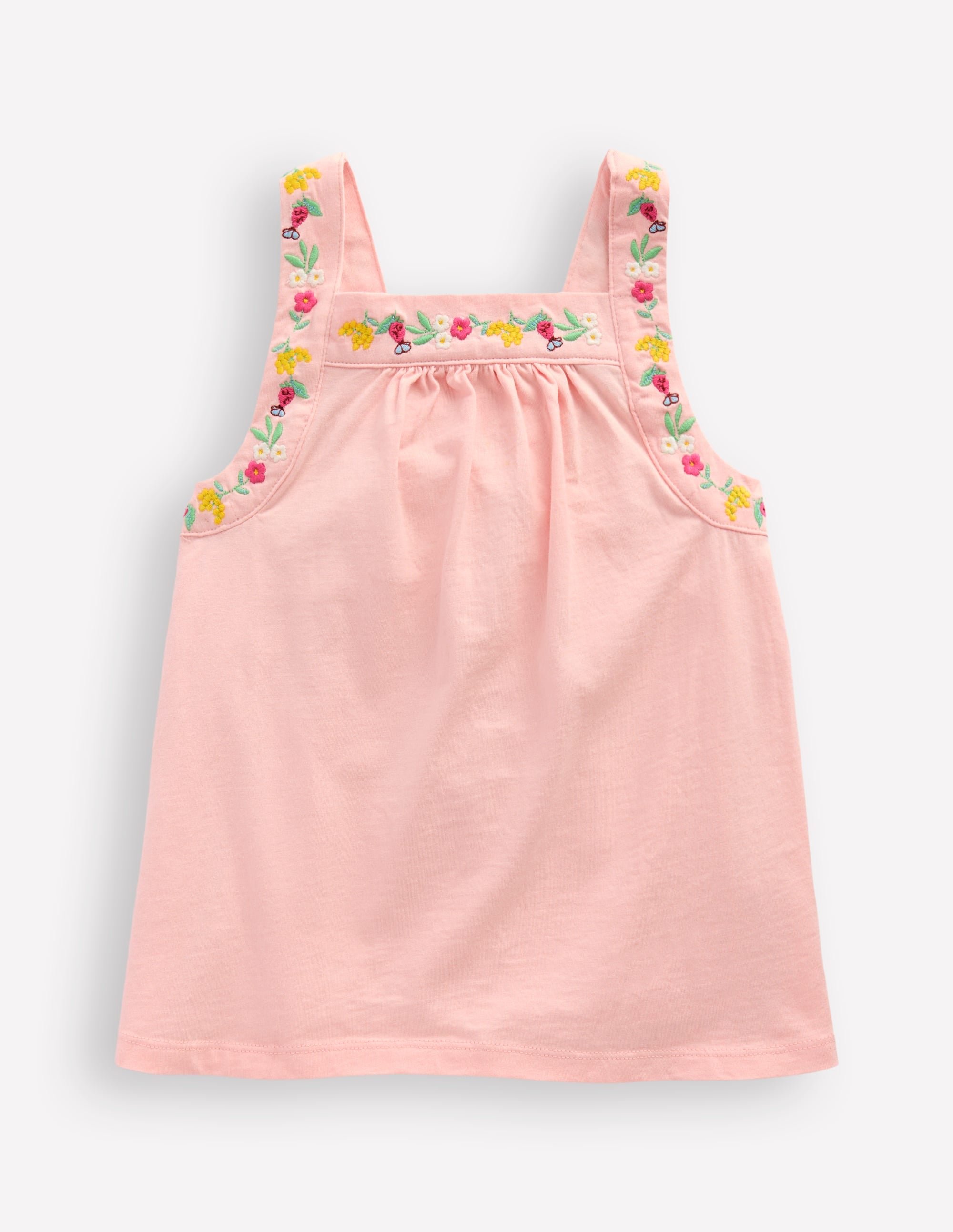 Embroidered Sleeveless Top-Chalk Pink - Image 1