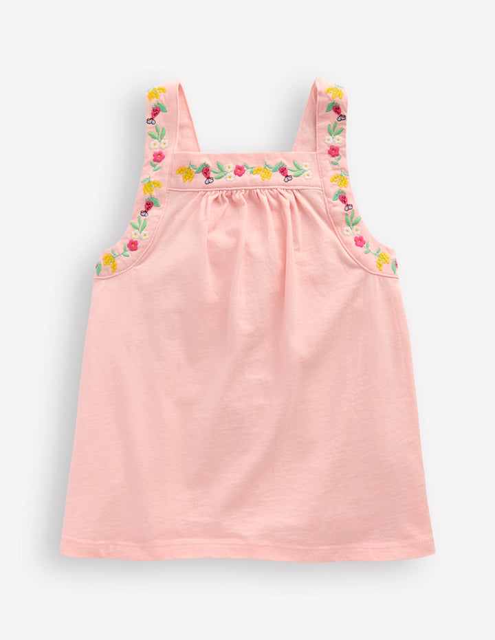 Embroidered Sleeveless Top-Chalk Pink
