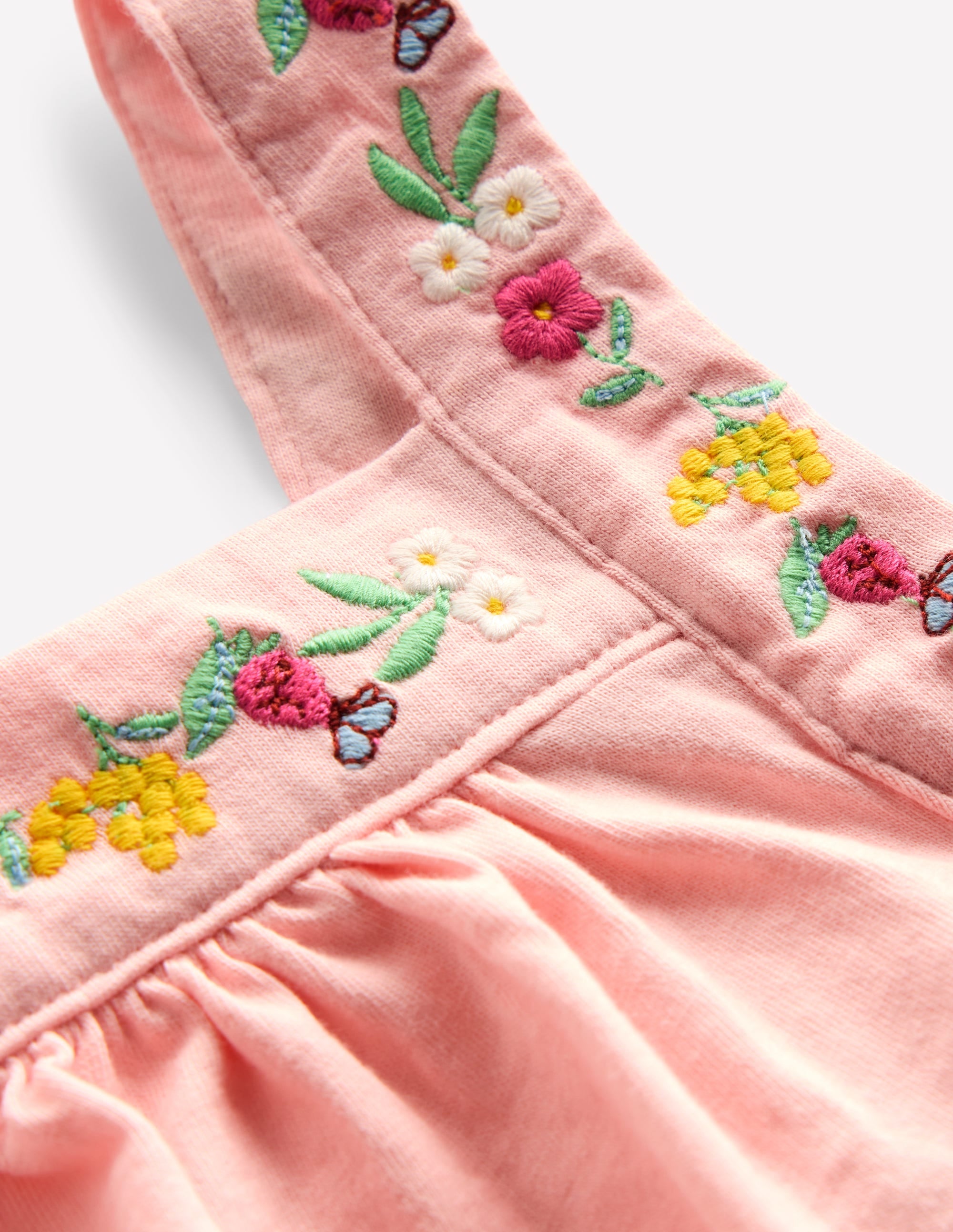 Embroidered Sleeveless Top-Chalk Pink - Image 3
