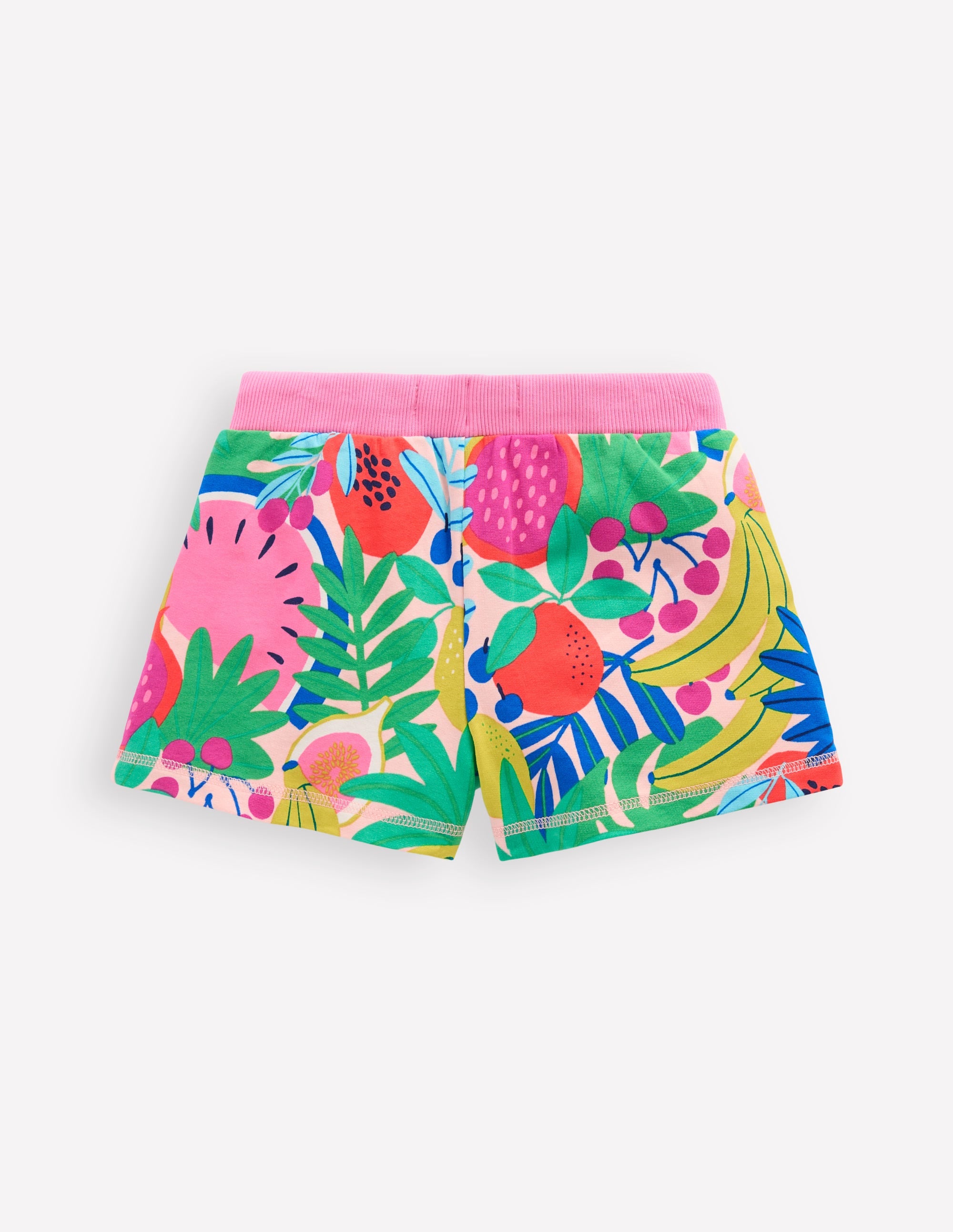 Printed Jersey Shorts-Multi Tropical Fruit - Image 2
