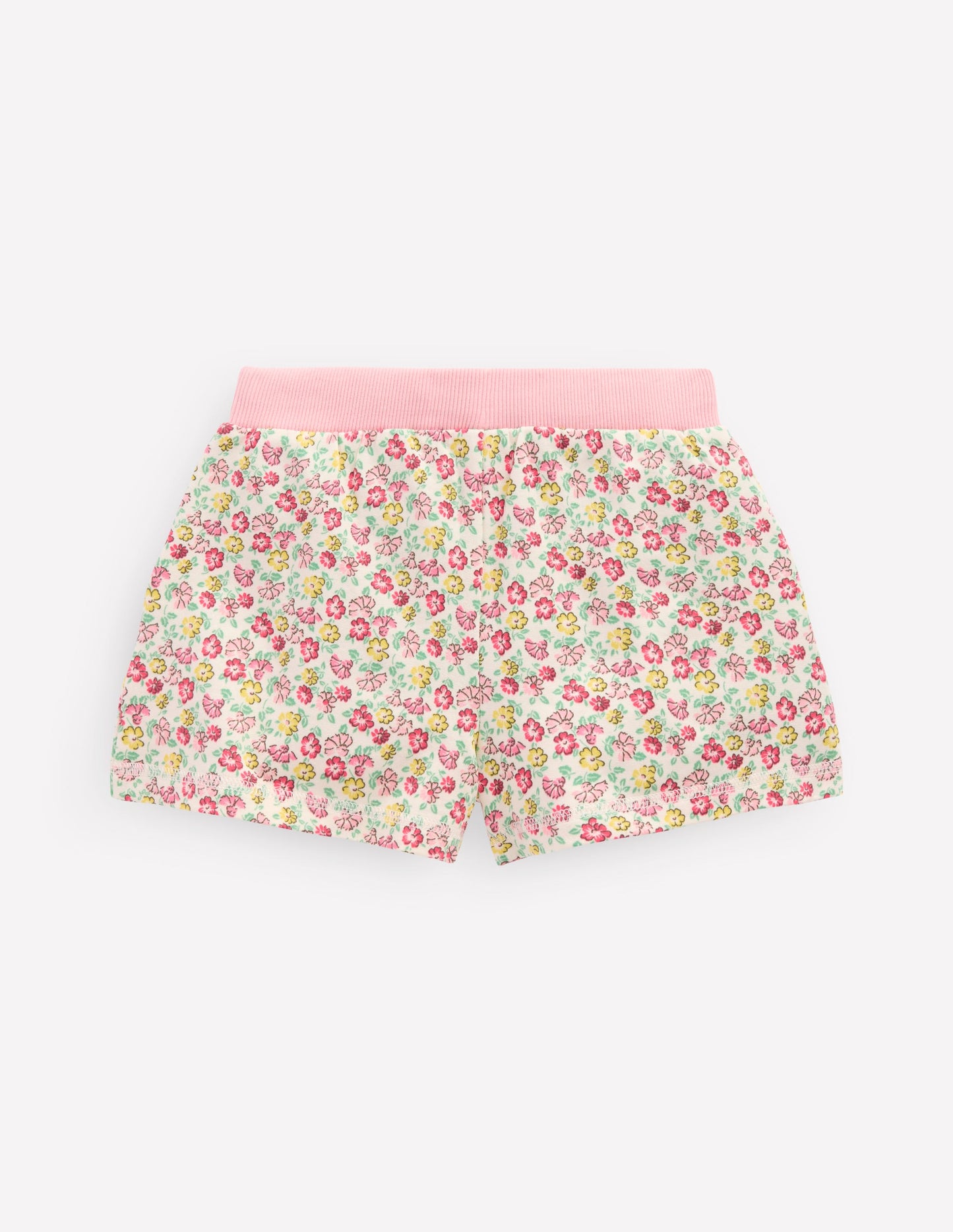 Printed Jersey Shorts-Multi Summer Flowerbed