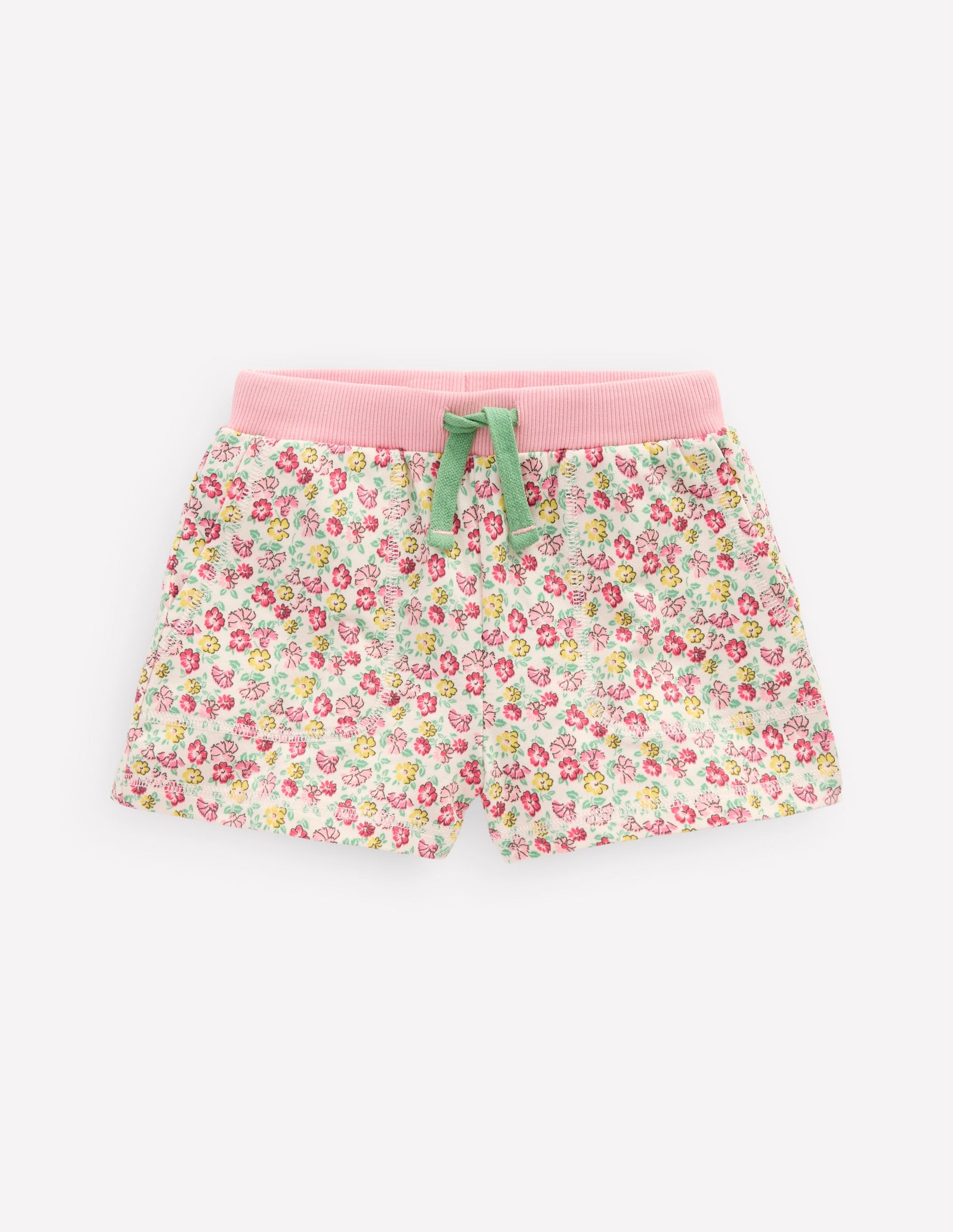 Printed Jersey Shorts-Multi Summer Flowerbed-1
