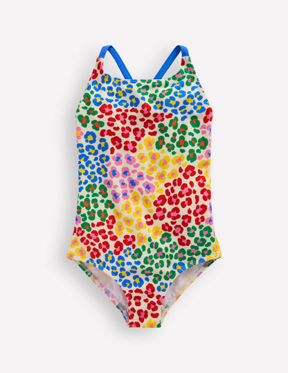 Selena Rainbow Strap Swimsuit-Multi Rainbow Leopard-1
