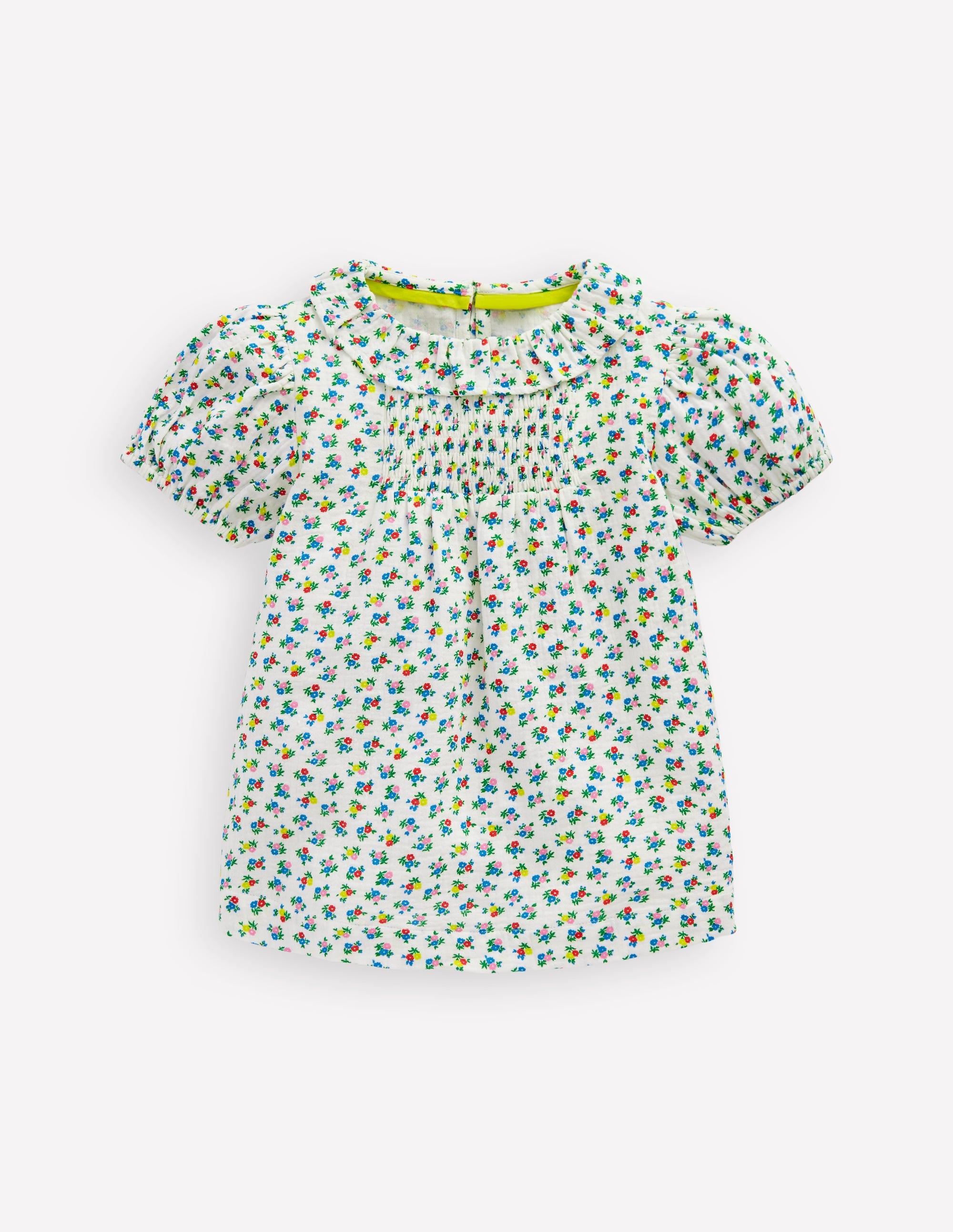 Double Cloth Printed Blouse-Soft Ivory Ditsy Floral - Image 1