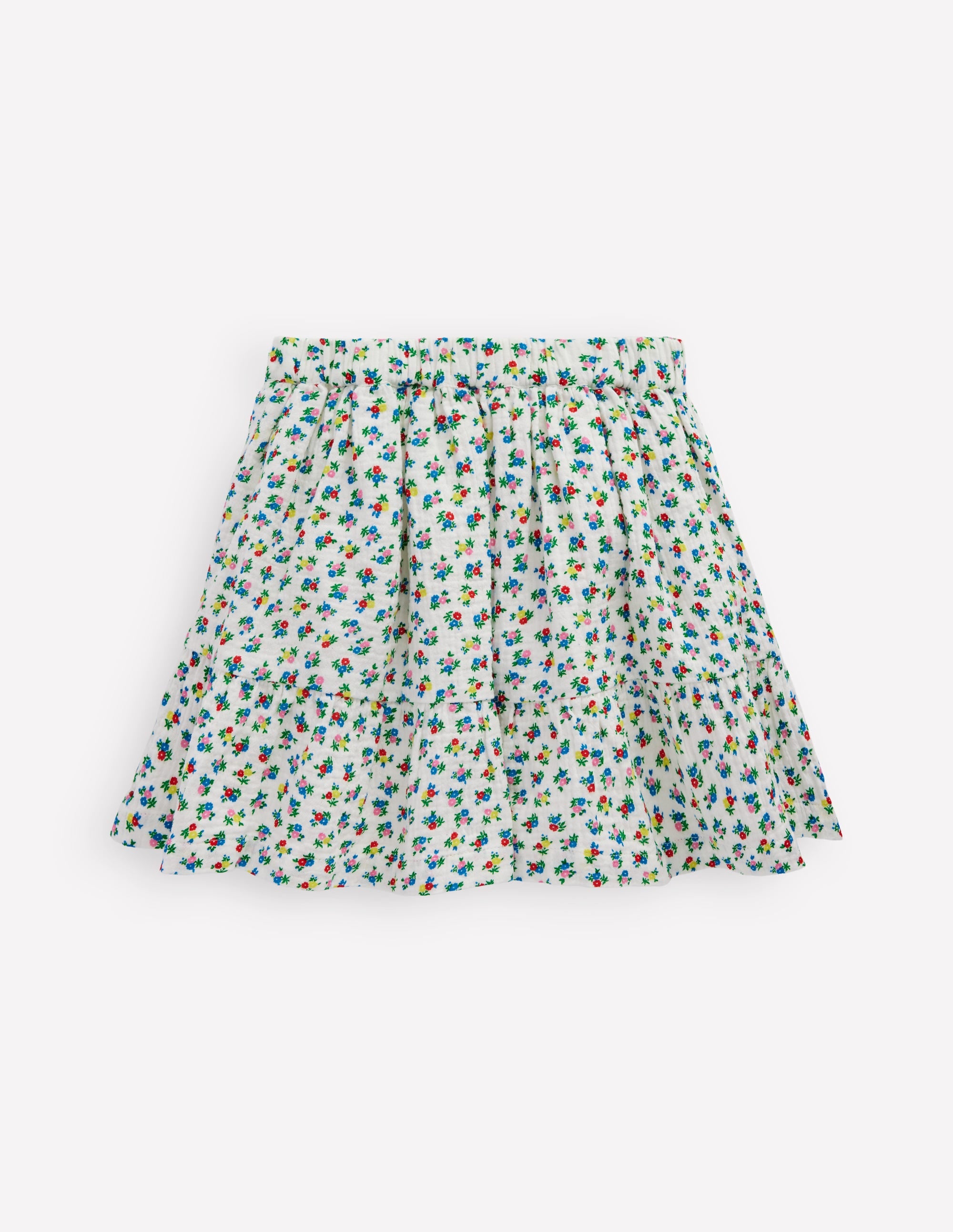 Double Cloth Printed Skirt-Soft Ivory Ditsy Floral - Image 2