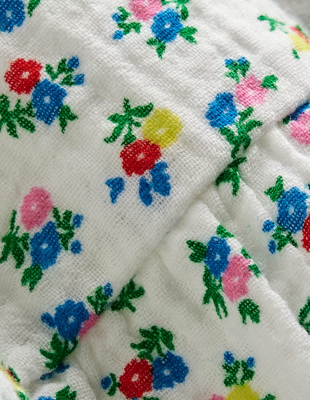 Double Cloth Printed Skirt-Soft Ivory Ditsy Floral - Image 3