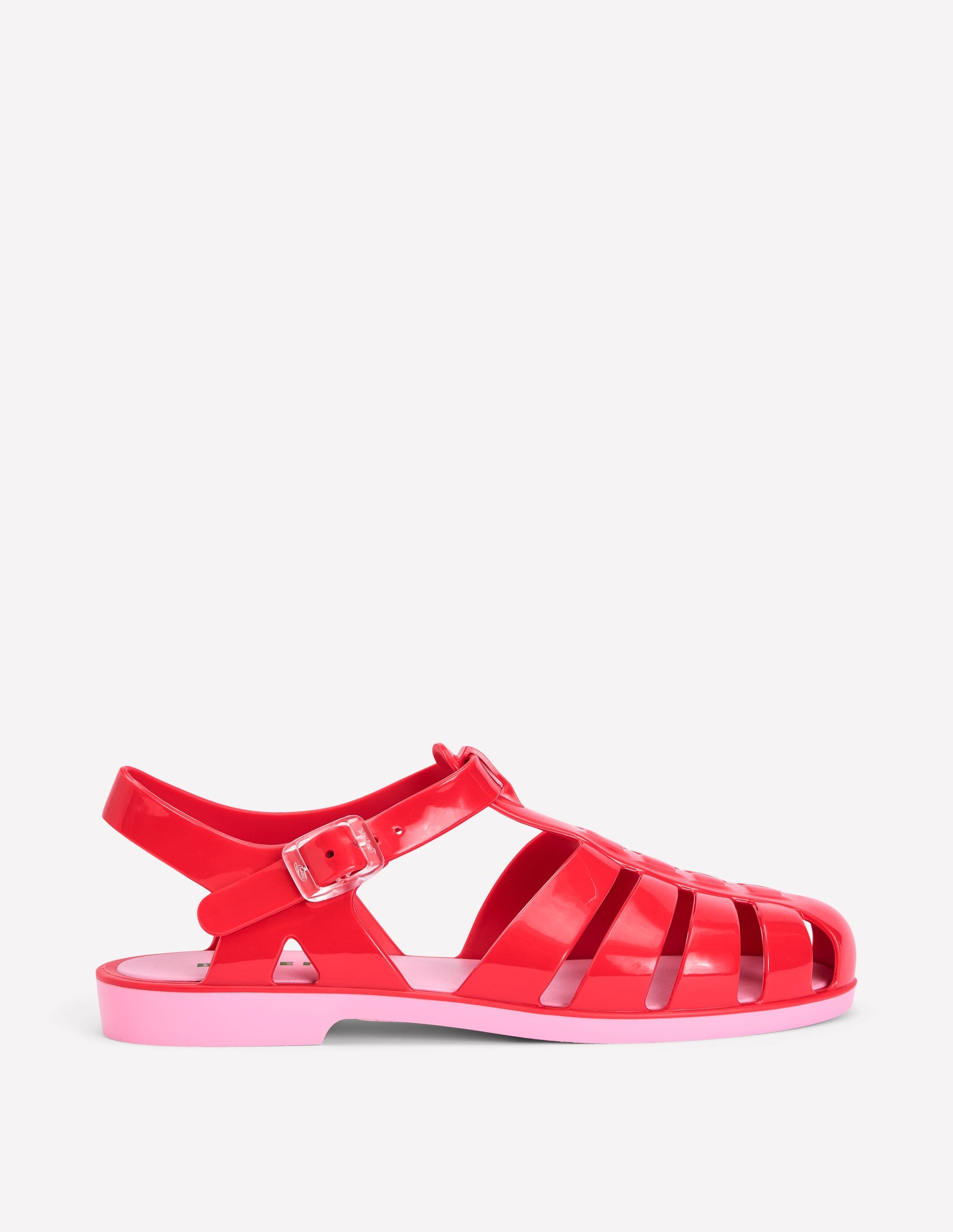 Jelly Shoe-Post Box Red/ Soft Pink-1
