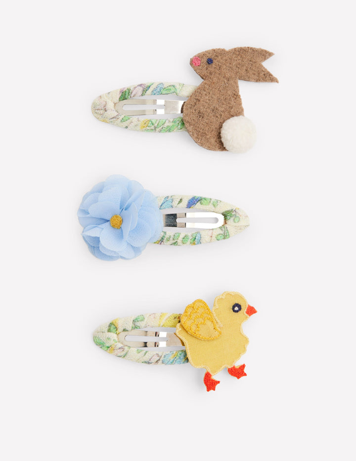 3-pack Hair Clips-Easter Animals