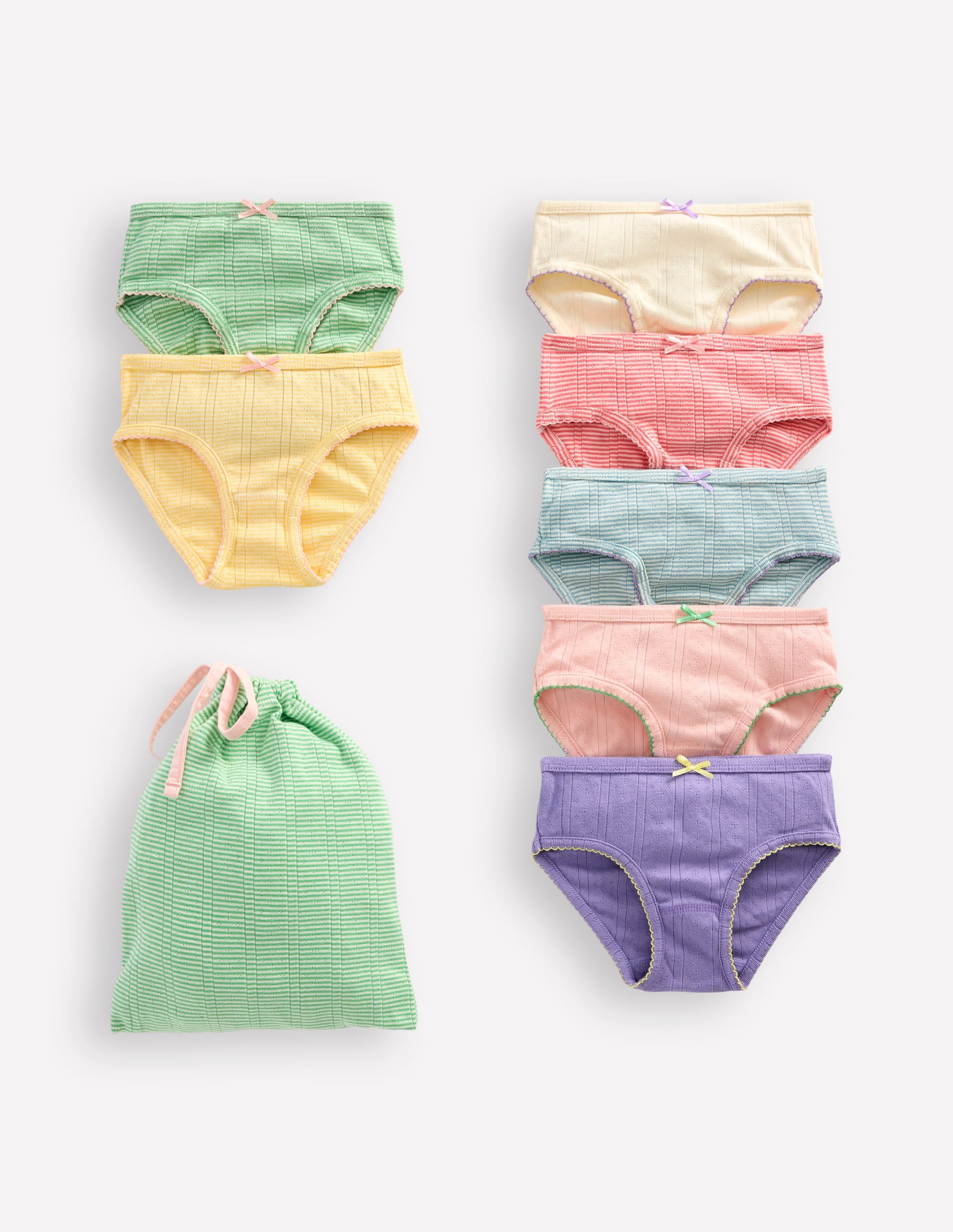 Pants 7 Pack-Pointelle Stripe - Image 1