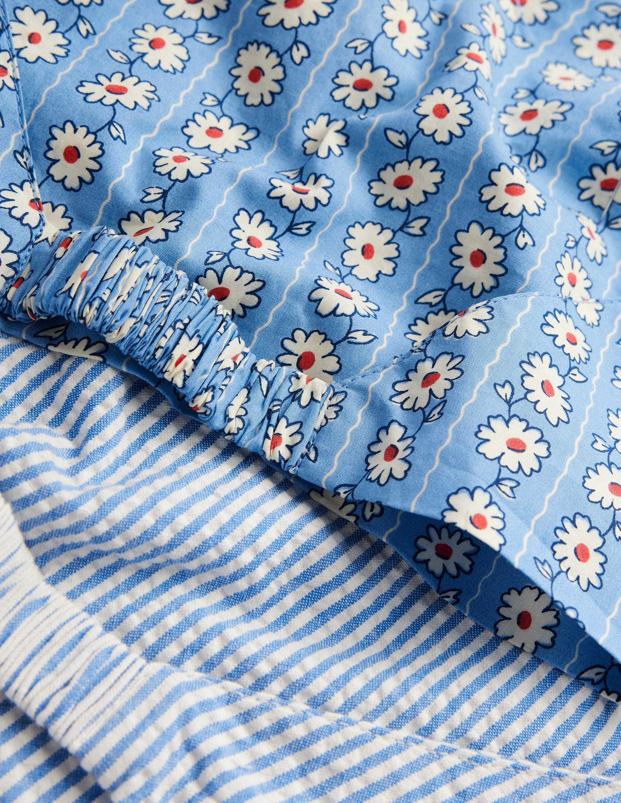 2-Pack Headscarves-Blue Daisy Stripe - Image 2