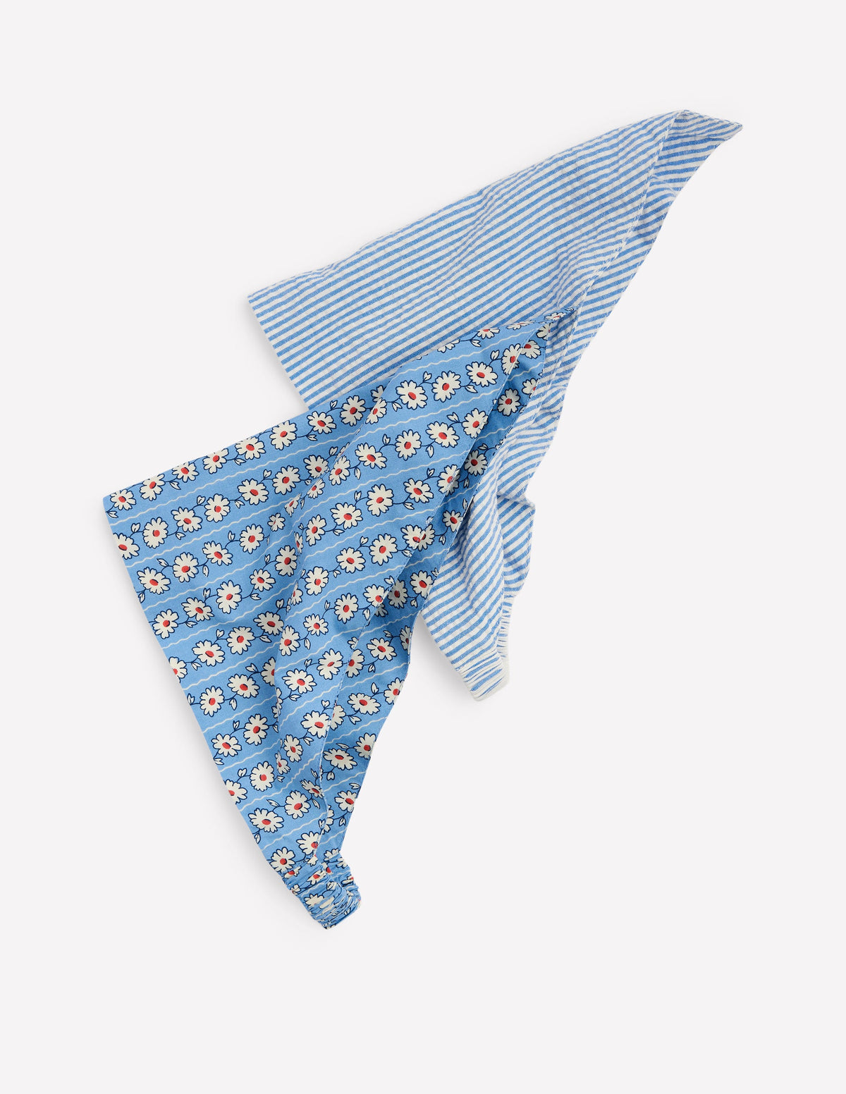 2-Pack Headscarves-Blue Daisy Stripe - Image 1