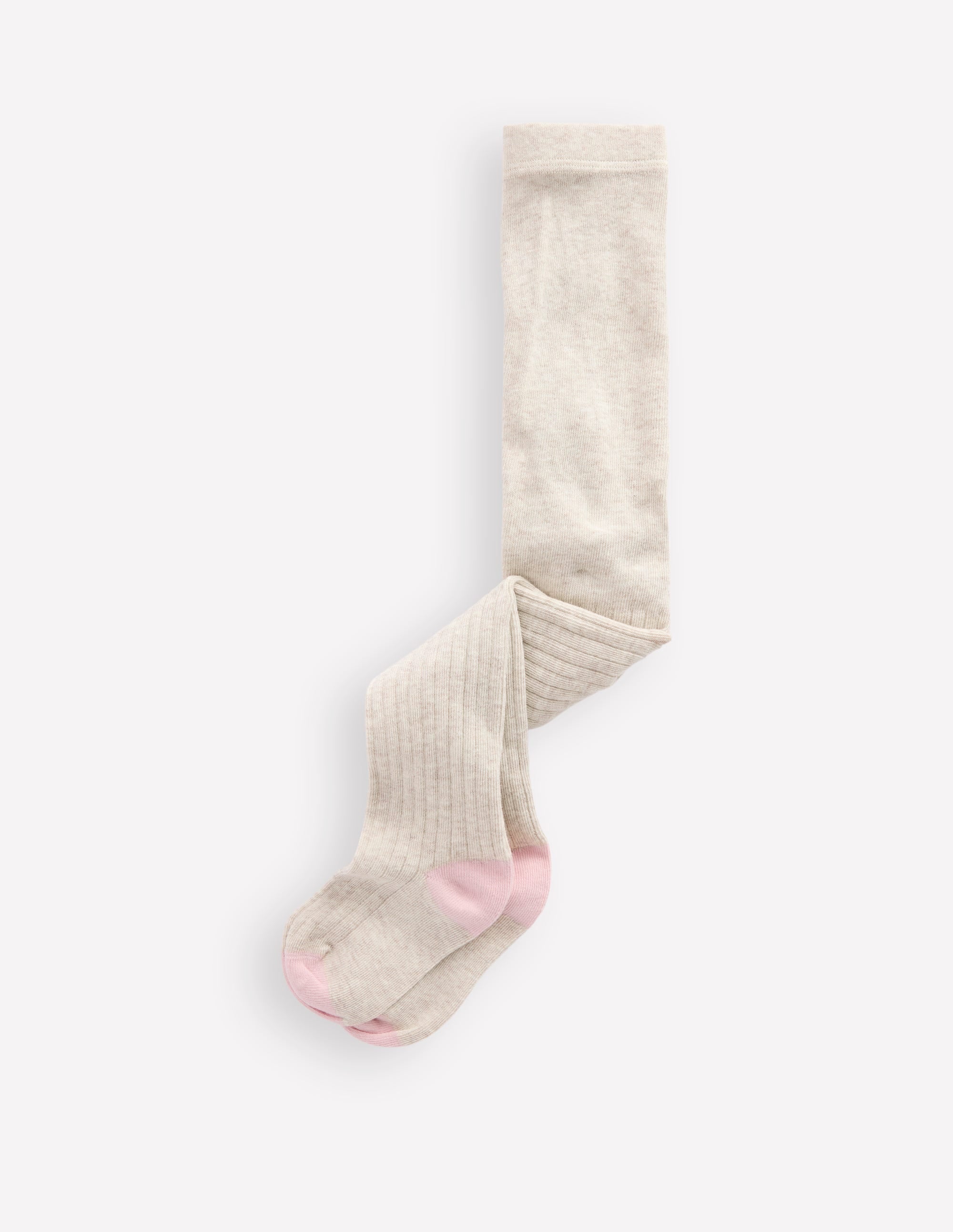 Baby Ribbed Tights-Oatmeal - Image 1