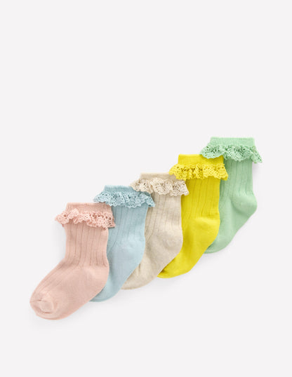Baby Roll Top Socks 5 Pack-Multi-1