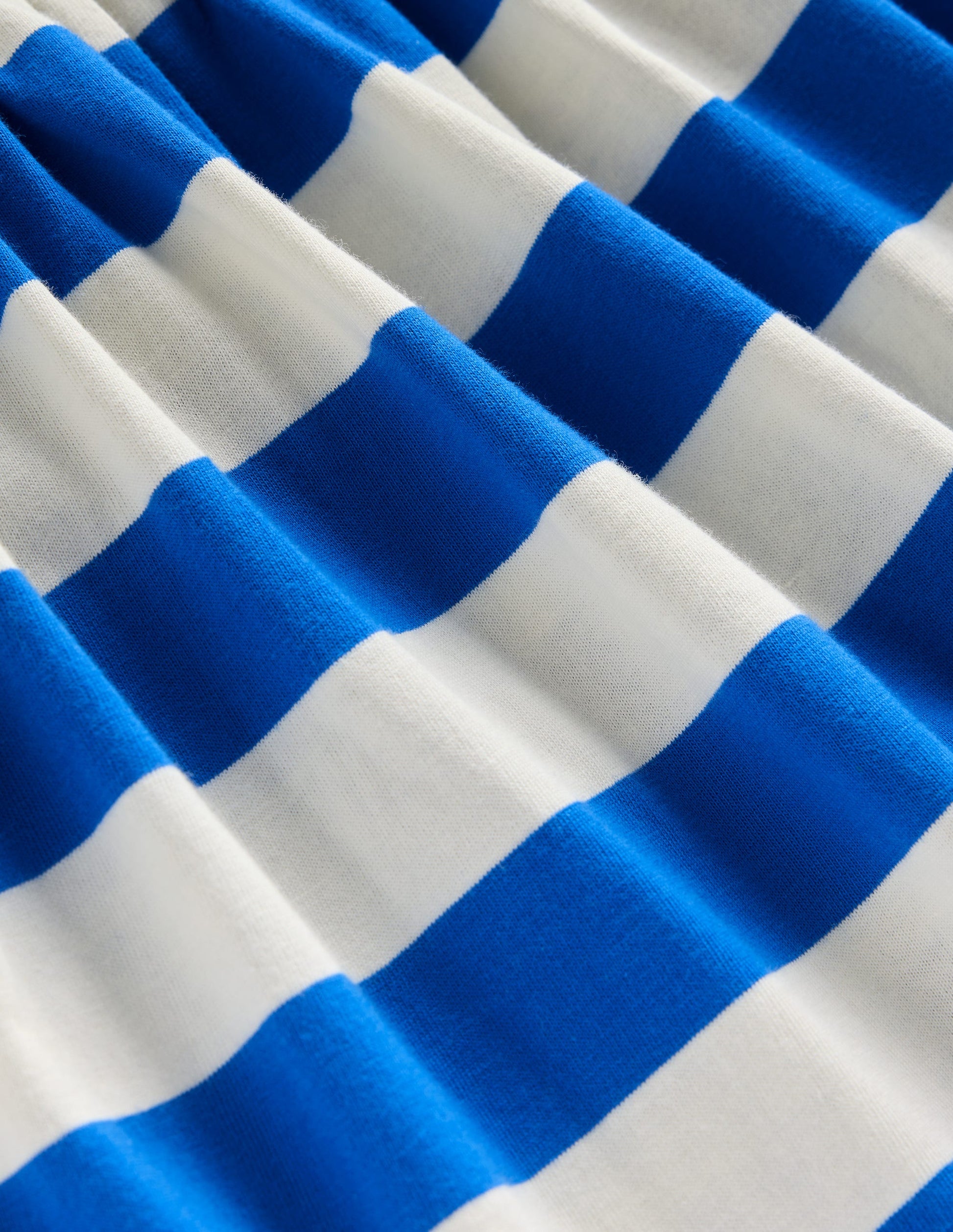 Long-Sleeved Fun Jersey Dress-Gallery Blue/ Ivory Stripe-3