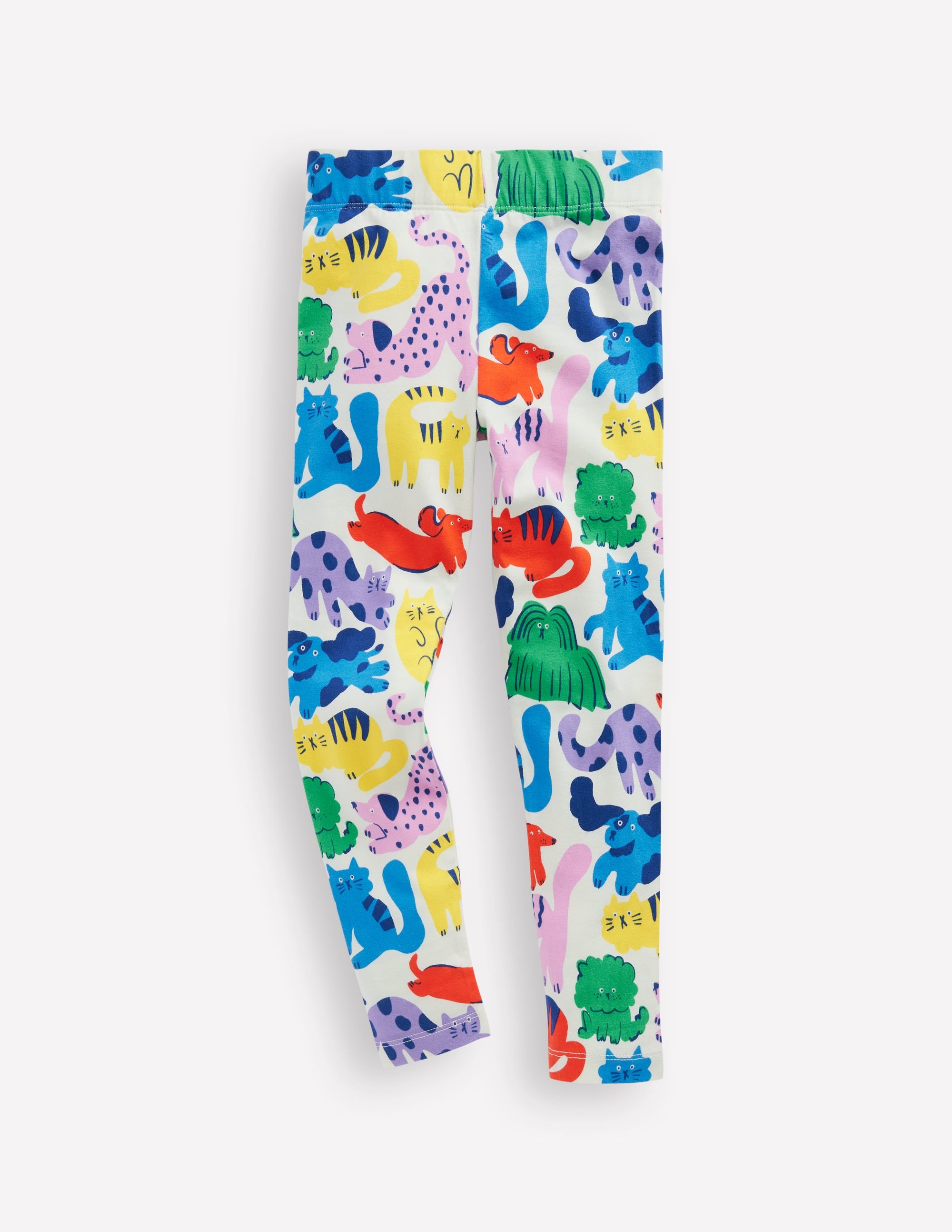 Everyday Fun Leggings-Multi Oatmeal Rainbow Pets - Image 1