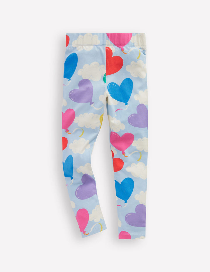 Everyday Fun Leggings-Misty Blue Balloon Sky