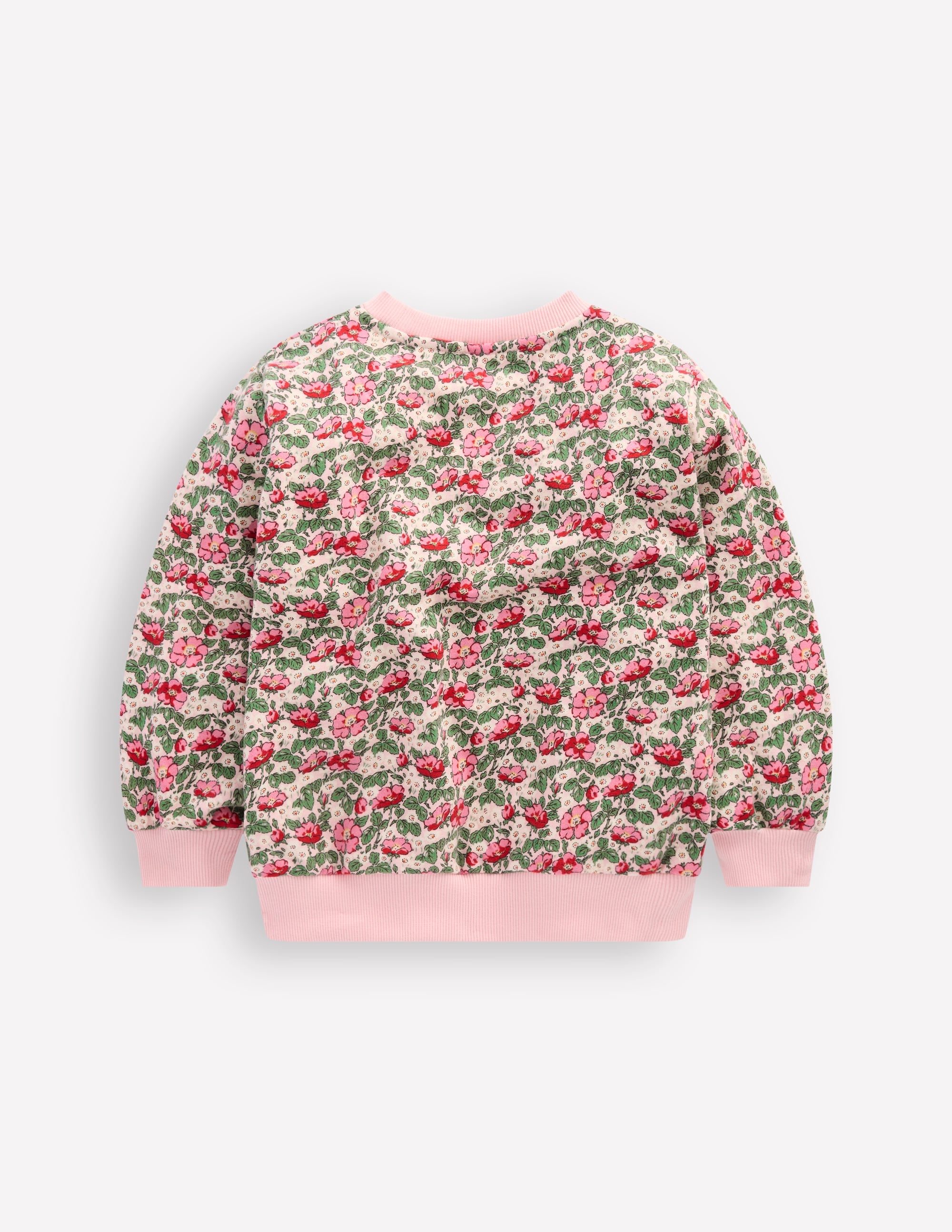 Printed Relaxed Sweatshirt-Chalk Pink Wild Rose - Image 2
