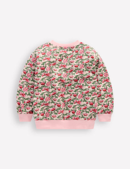 Printed Relaxed Sweatshirt-Chalk Pink Wild Rose-2