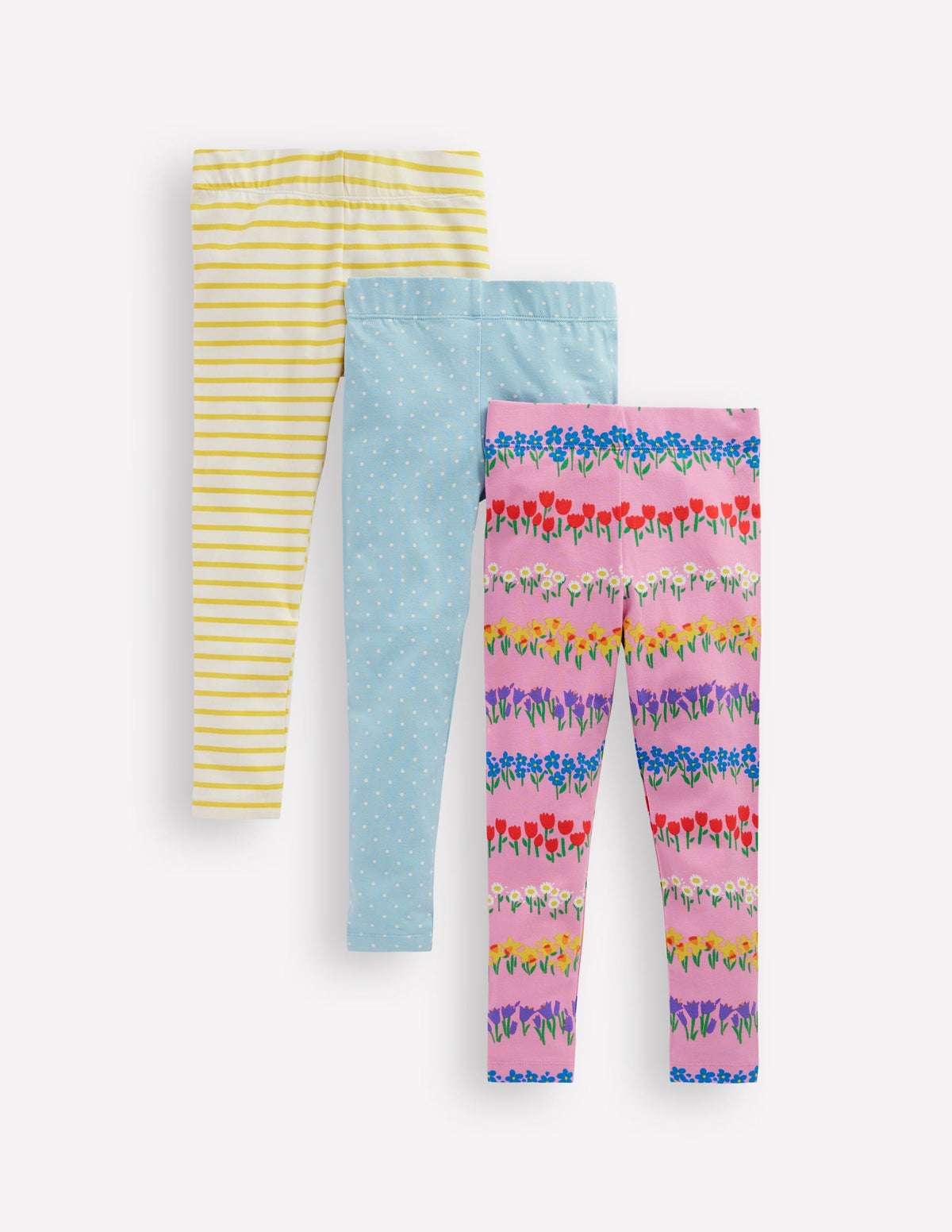 3-Pack Leggings-Spring Time Floral - Image 1