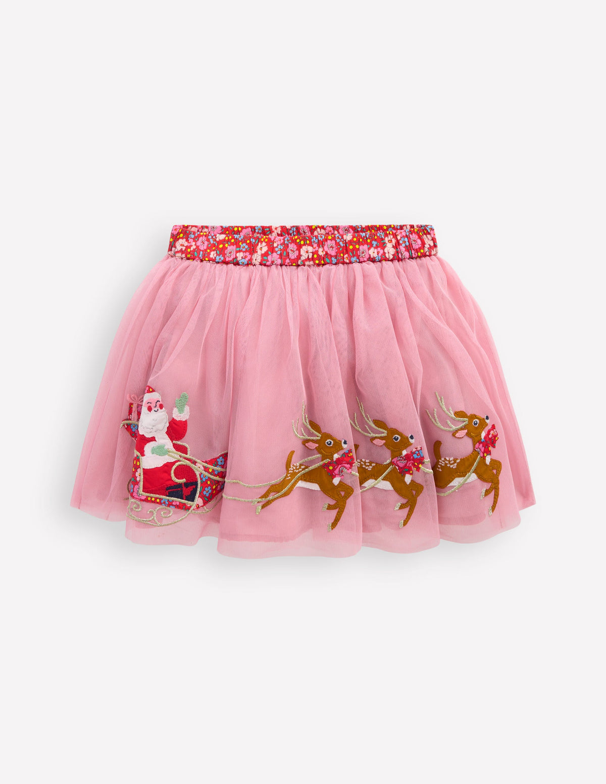 Fun Tulle Skirt-Almond Pink Reindeer - Image 1