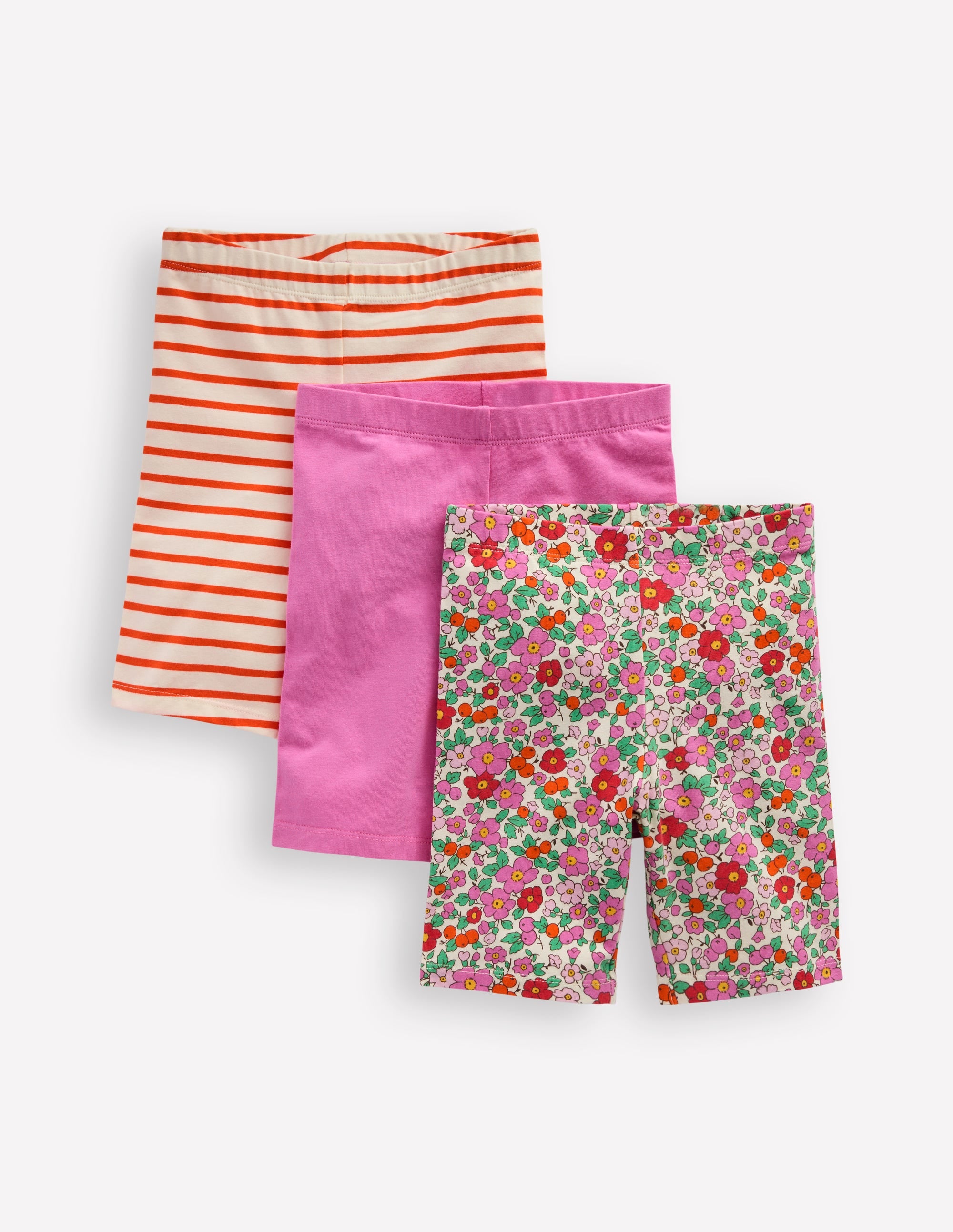3-pack Cycling Shorts-Pink Apple Blossom Floral - Image 1