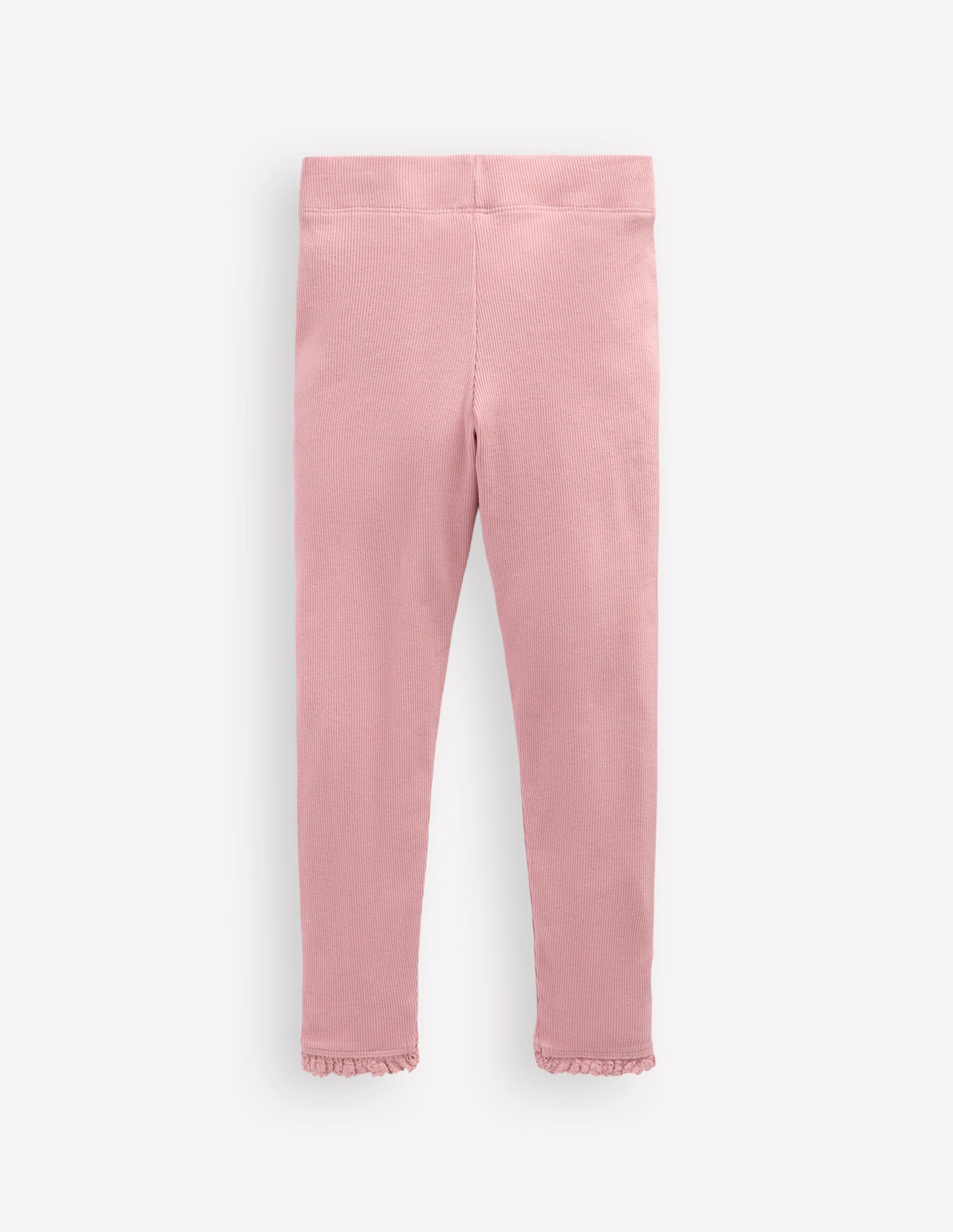 Ribbed Cotton Leggings-Vintage Pink