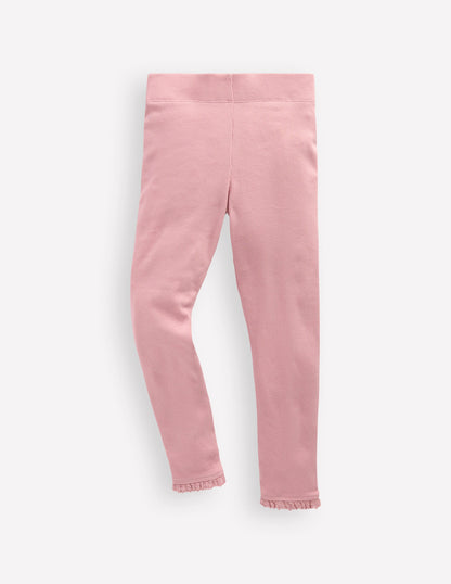 Ribbed Cotton Leggings-Vintage Pink-1