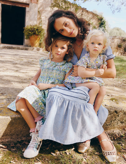 Adeline Smocked Dress-Easter Chick Floral-5