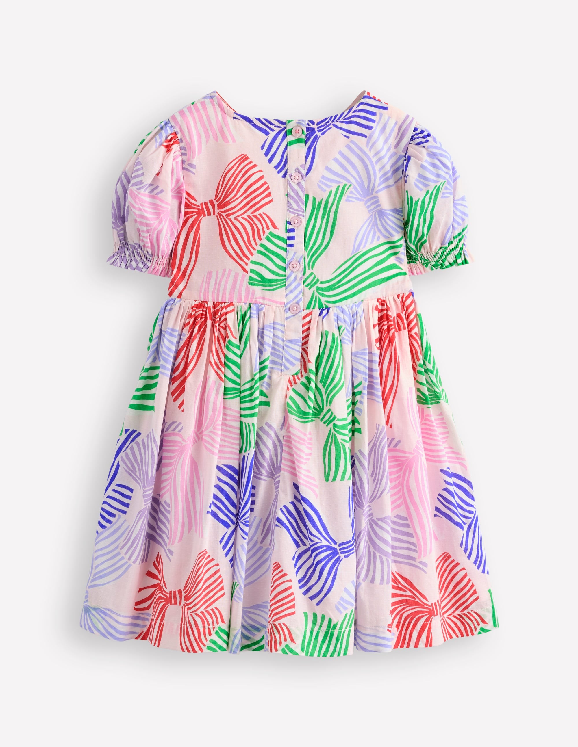 Madeline Woven Dress-French Pink Bows - Image 2