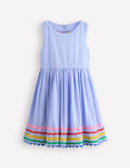 Harlow Back Detail Dress-End on End/Multi Trim