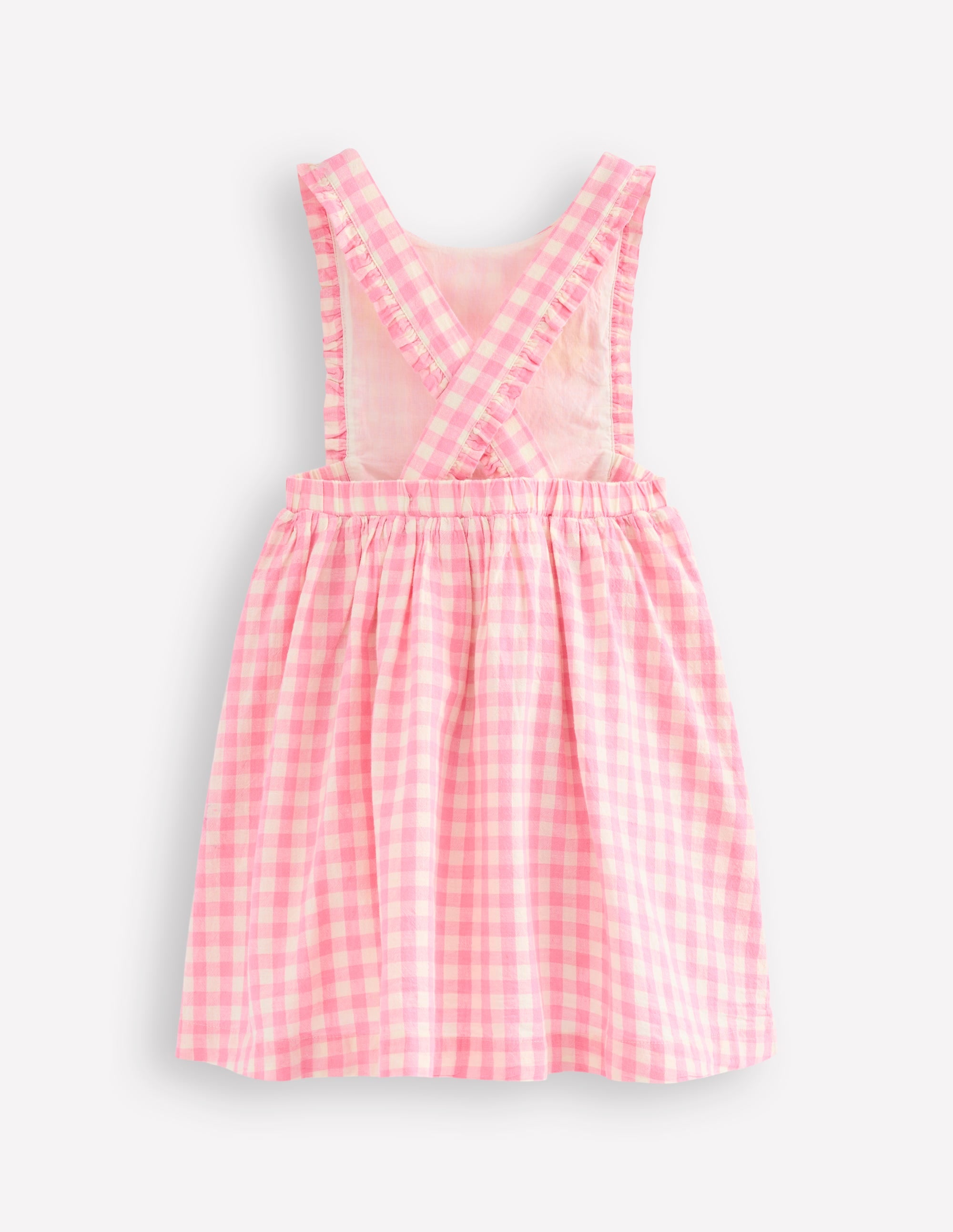 Pinafore Dress-Pink Gingham Easter - Image 2