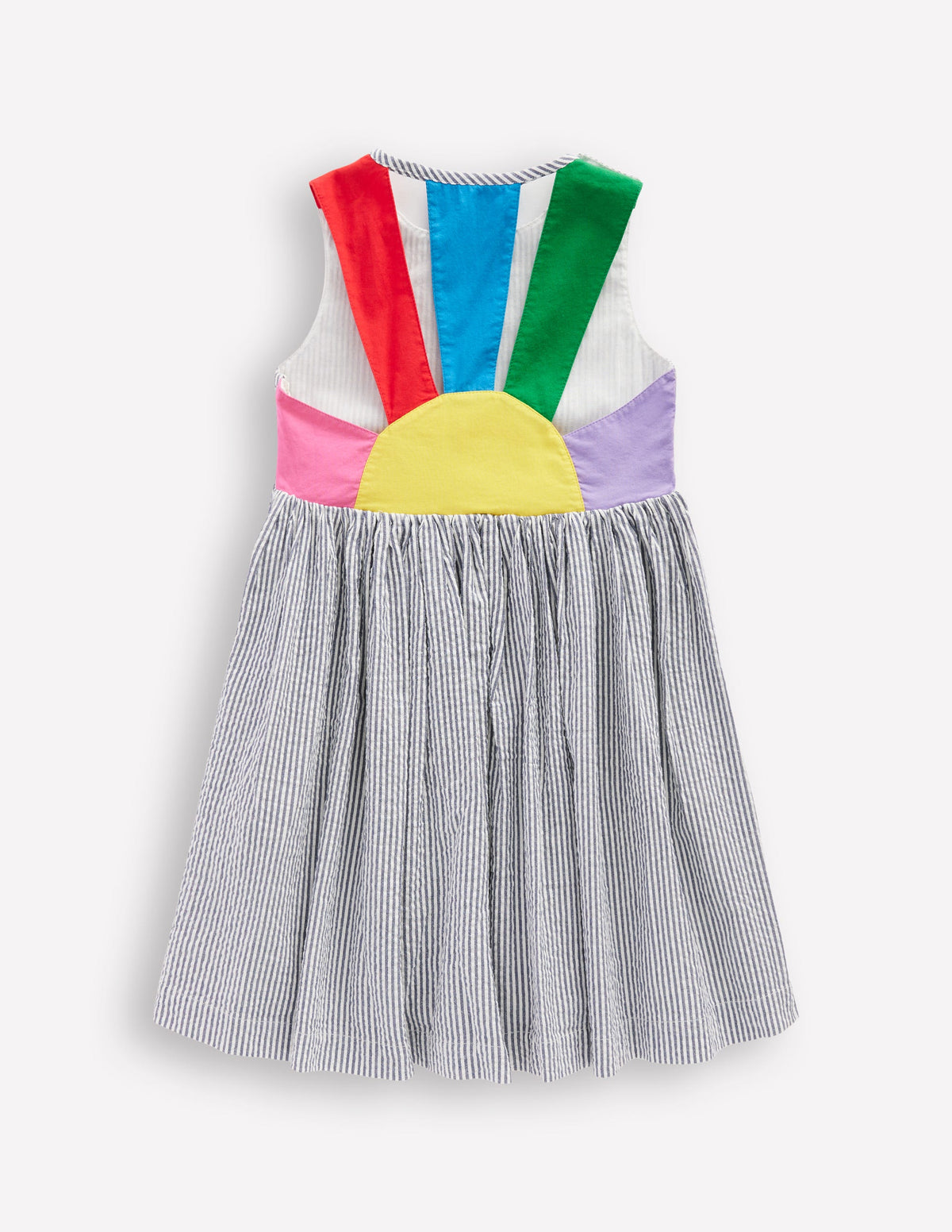 Zadie Applique Back Dress-Navy/ Ivory Stripe Sunray - Image 2