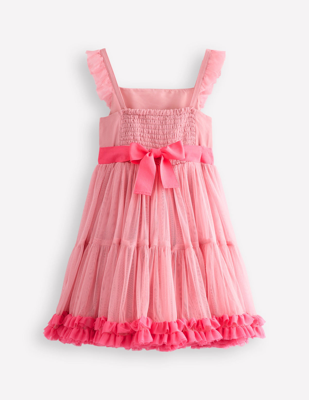 Ruffle Hem Tulle Dress-Vintage Pink - Image 2