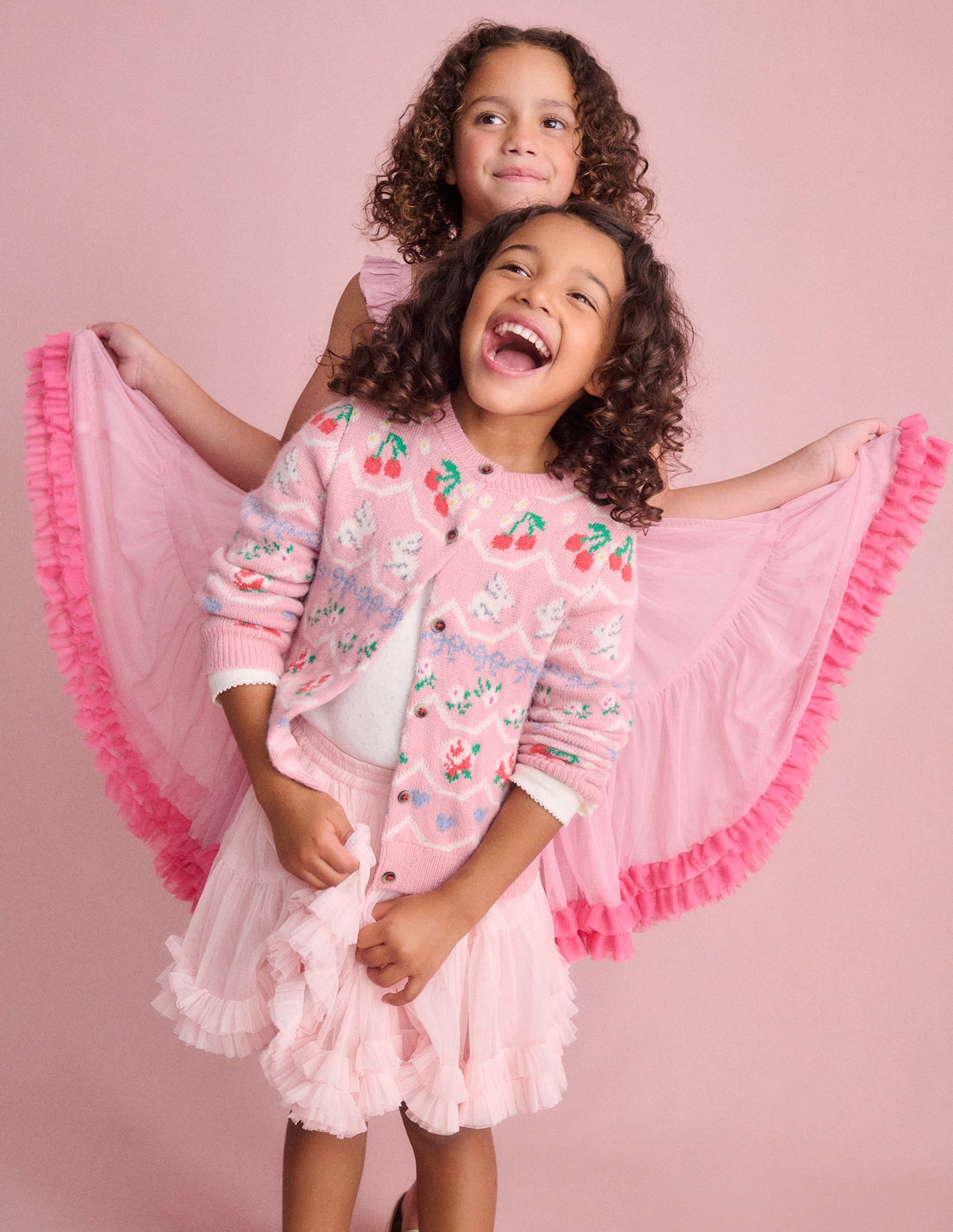 Ruffle Hem Tulle Dress-Vintage Pink - Image 5