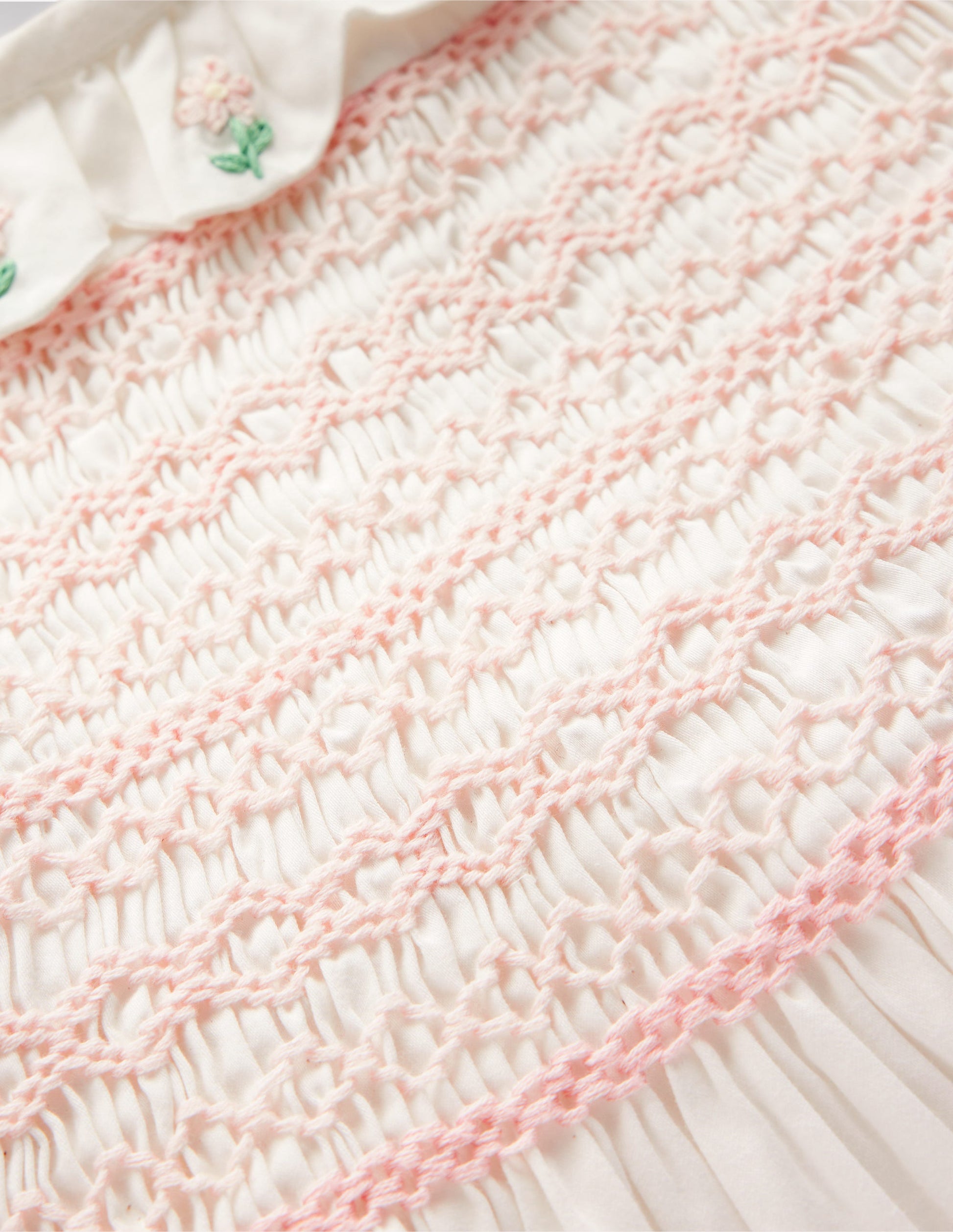 Occasion Smocked Dress-Ivory-3