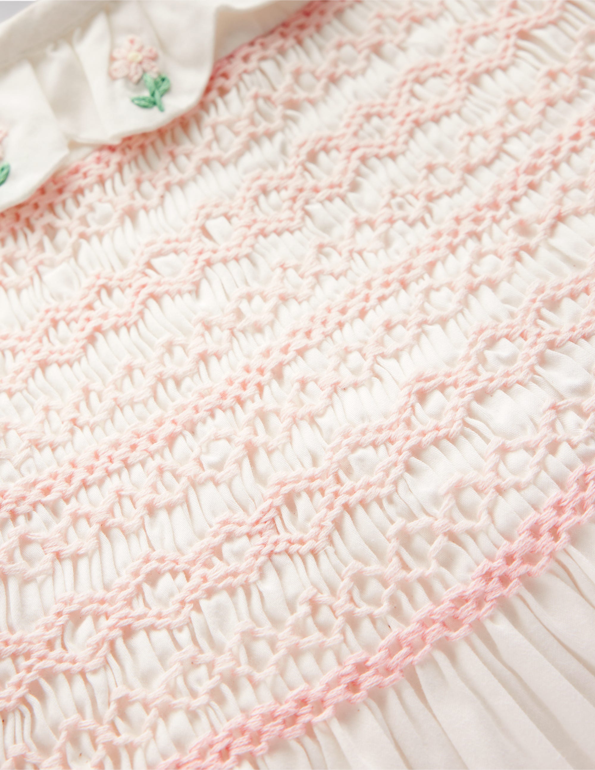 Occasion Smocked Dress-Ivory - Image 3