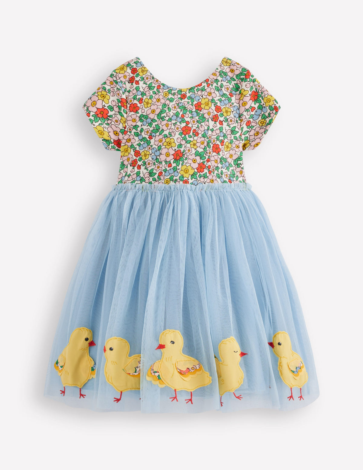 Ami Applique Tulle Dress-Pale Blue Chicks - Image 1