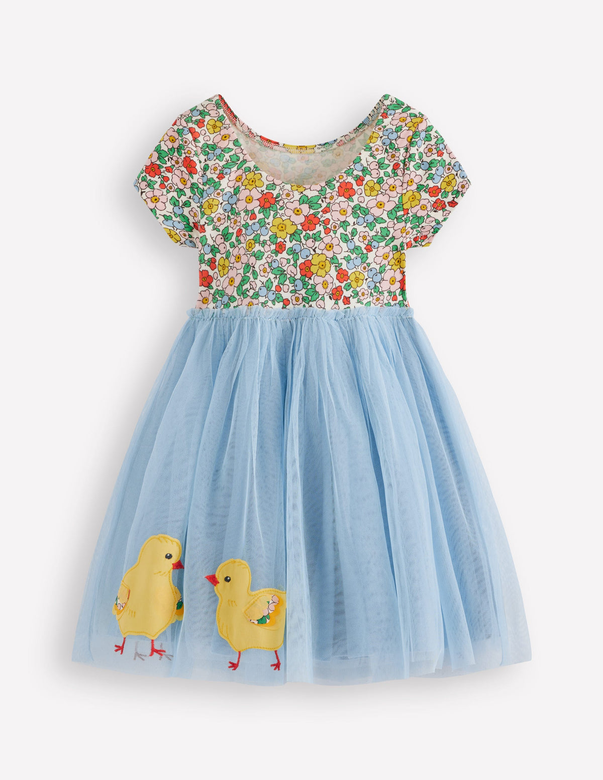 Ami Applique Tulle Dress-Pale Blue Chicks - Image 2