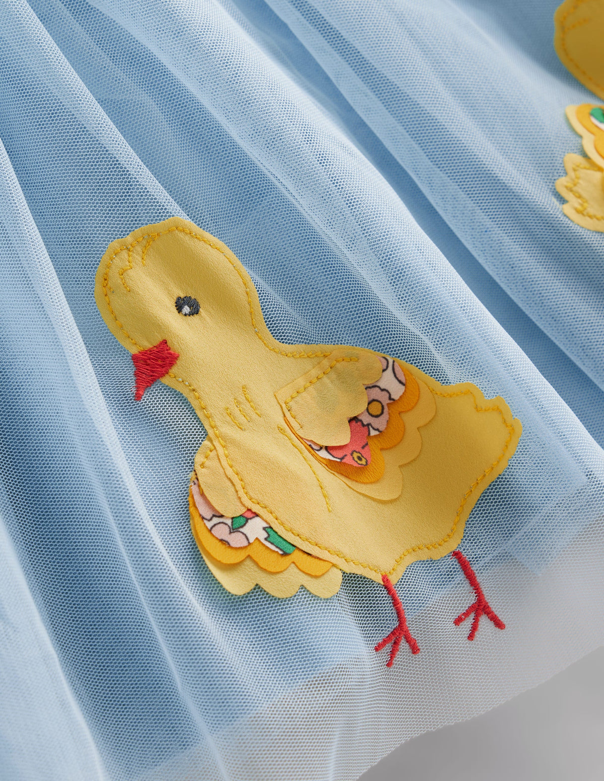 Ami Applique Tulle Dress-Pale Blue Chicks - Image 3