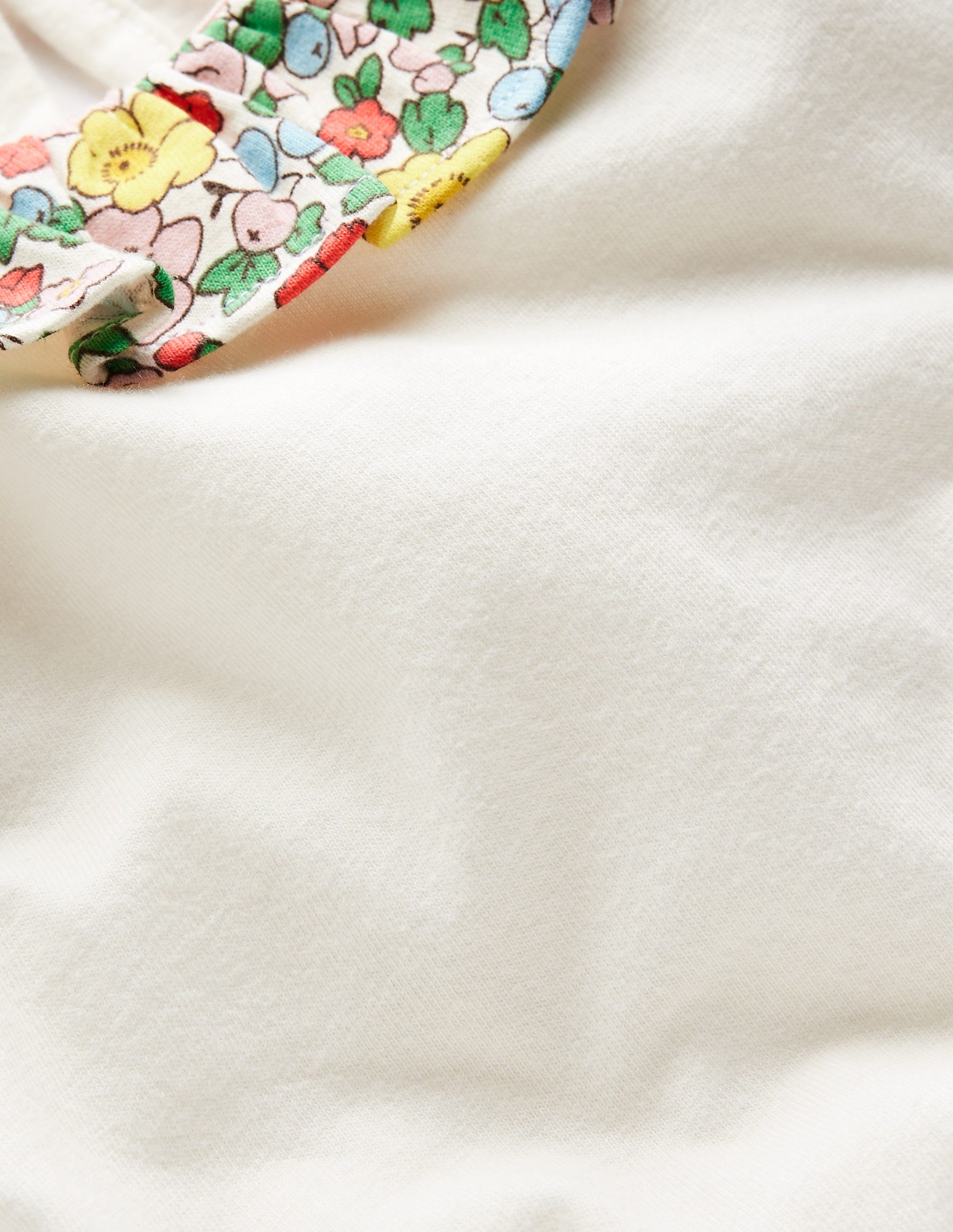 Short Sleeved Collared Top-Ivory Floral-3