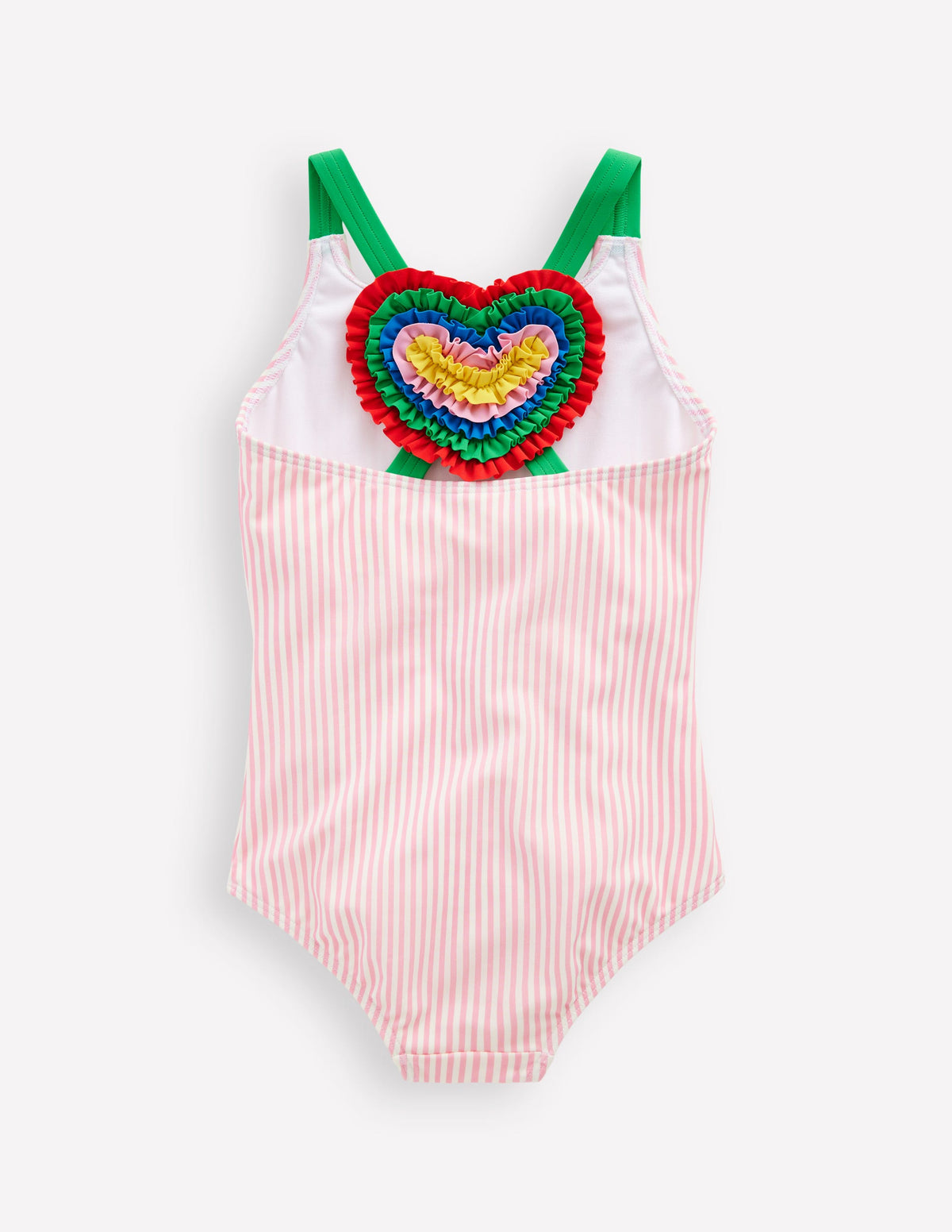Applique Back Swimsuit-Chalk Pink Heart - Image 2