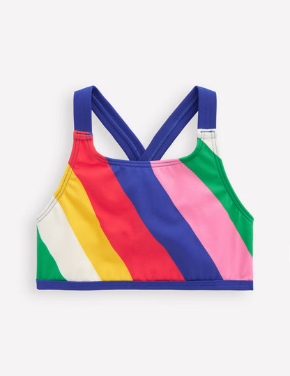 Cross-back Bikini Top-Multi Rainbow Swirl-1