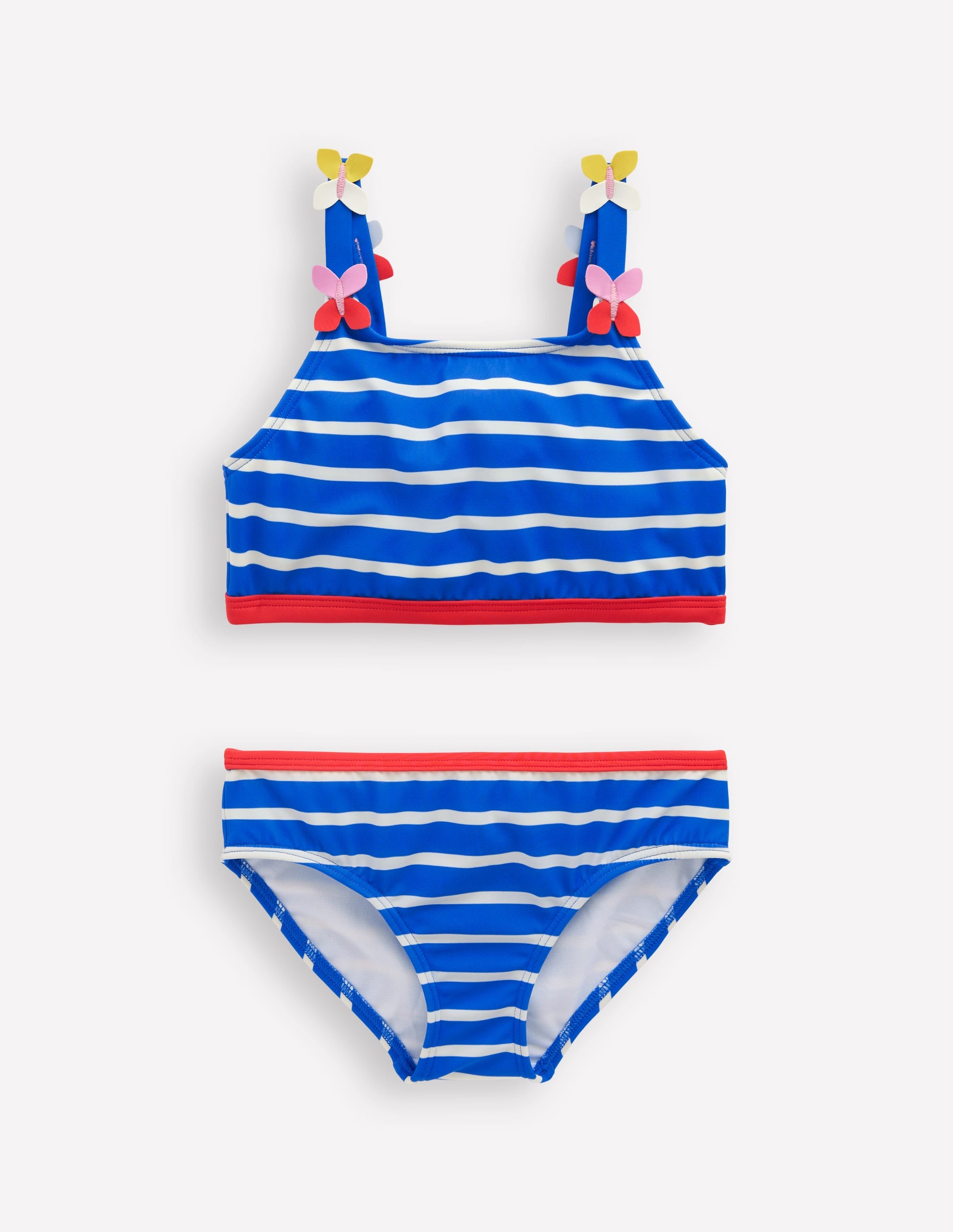 Applique Strap Bikini-Gallery Blue Stripe Butterfly - Image 1