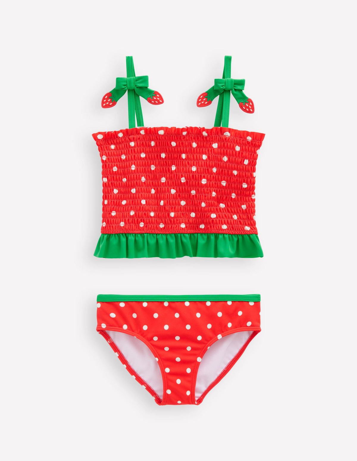 Smocked Tankini Set-Jam Red Strawberry - Image 1