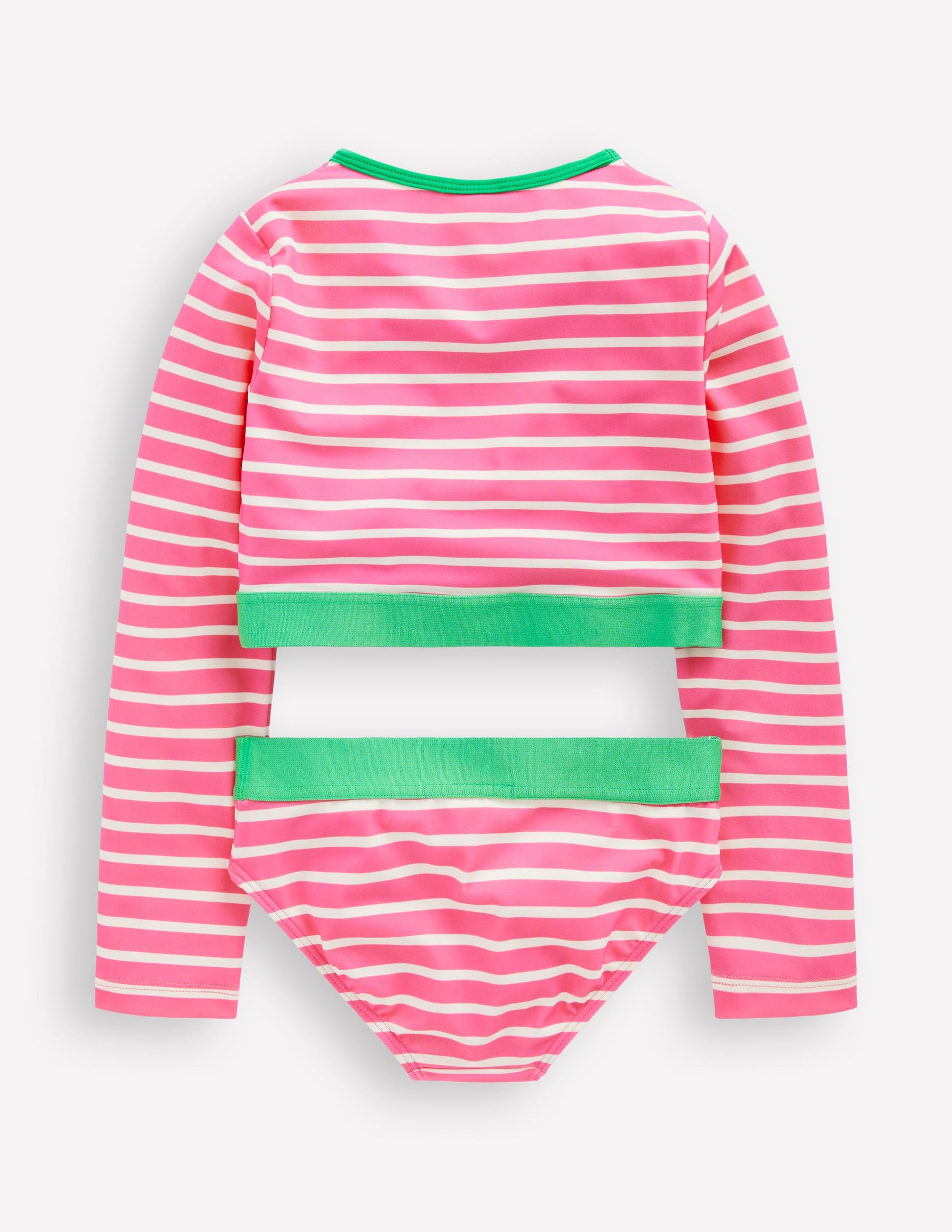 Cropped Rash Vest Set-Strawberry Stripe-2