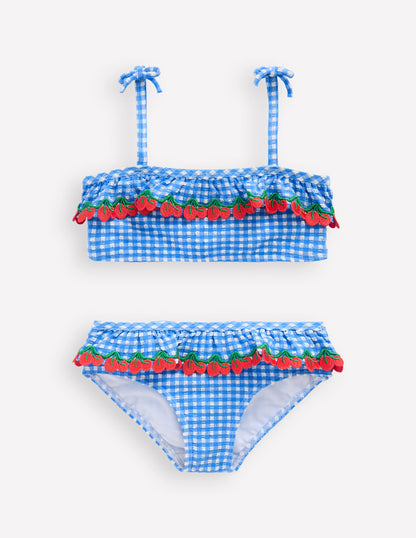 Tallulah Frill Bikini-Blue Gingham Cherries-1