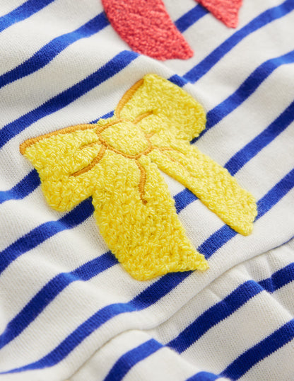 Heavyweight Tunic-Ivory/Starboard Stripe Bows-3