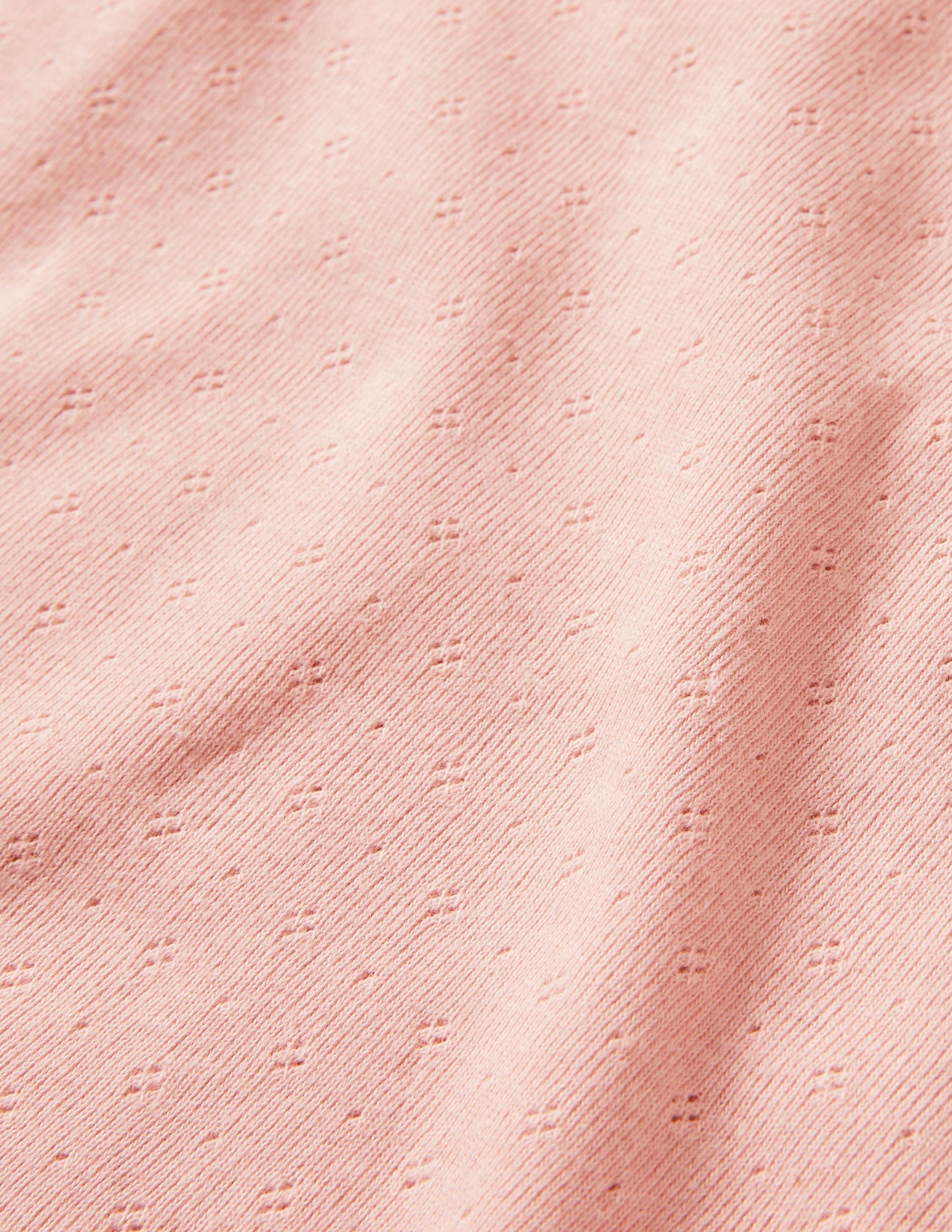 Short Sleeve Pointelle Top-Provence Dusty Pink - Image 3