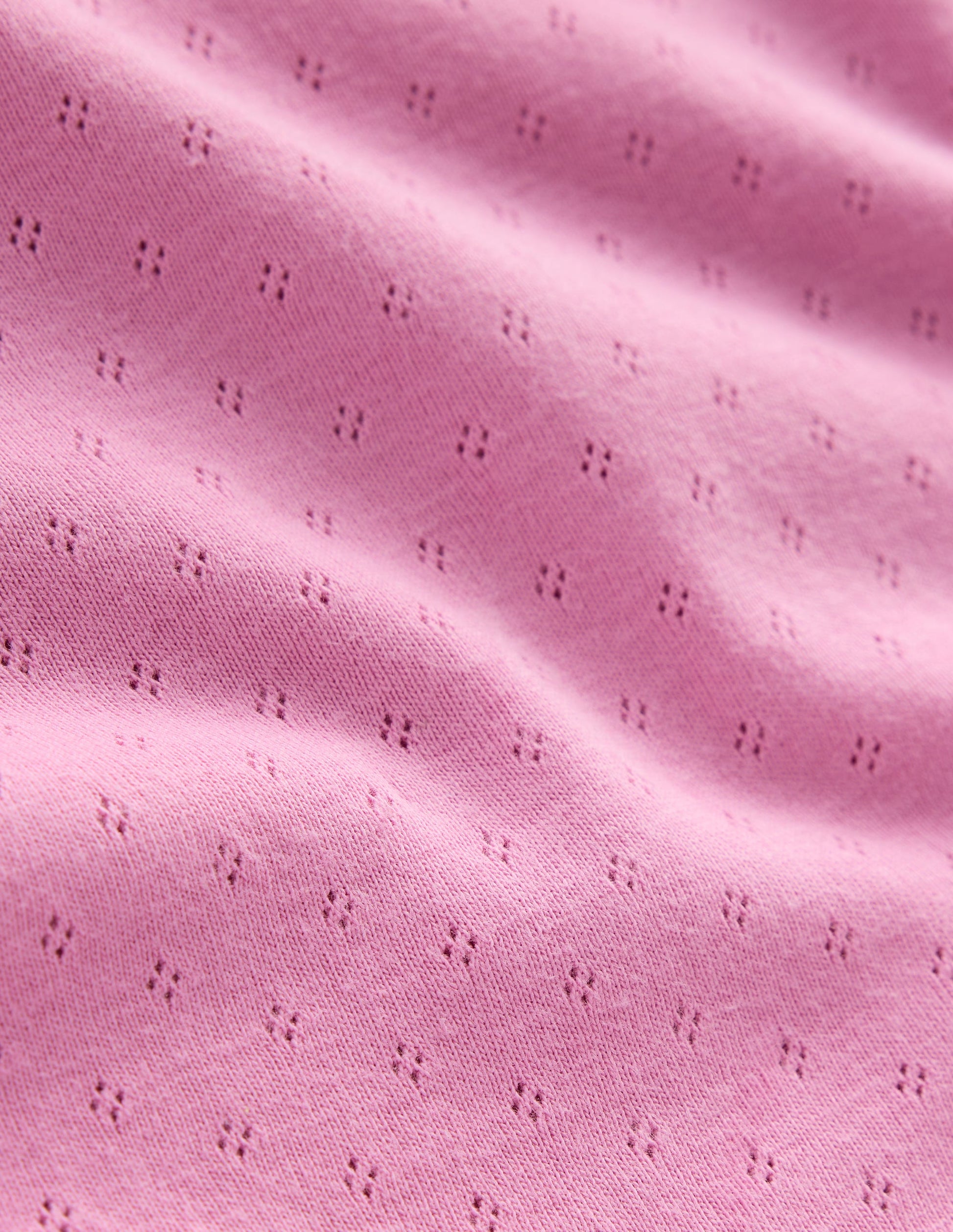 Short-sleeved Ruffle Pointelle-Vintage Mauve-3